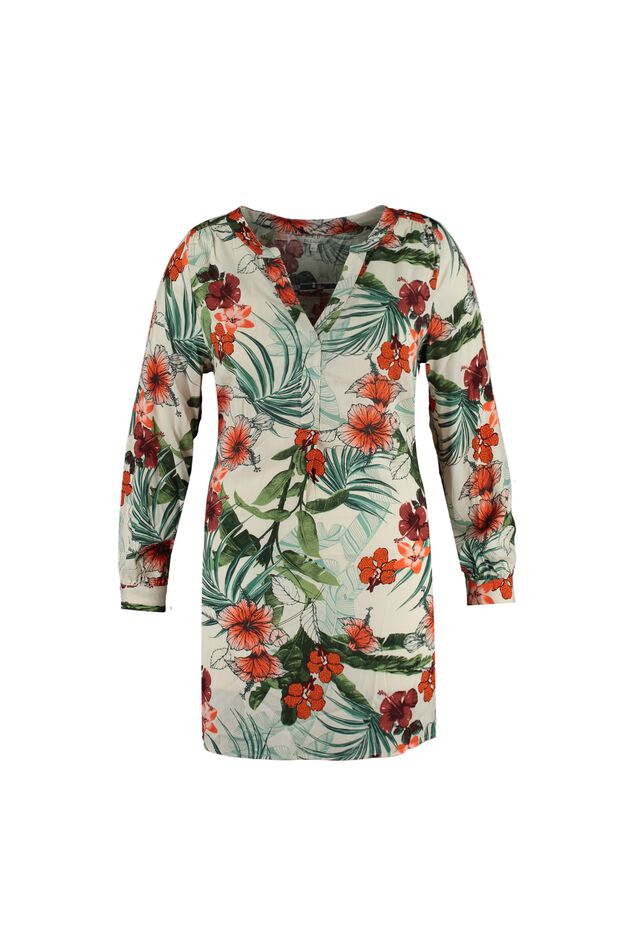 Tuniekblouse met tropische print image number 1