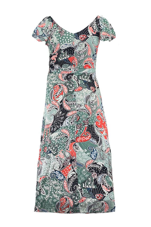 Lange jurk met paisleyprint image number 3