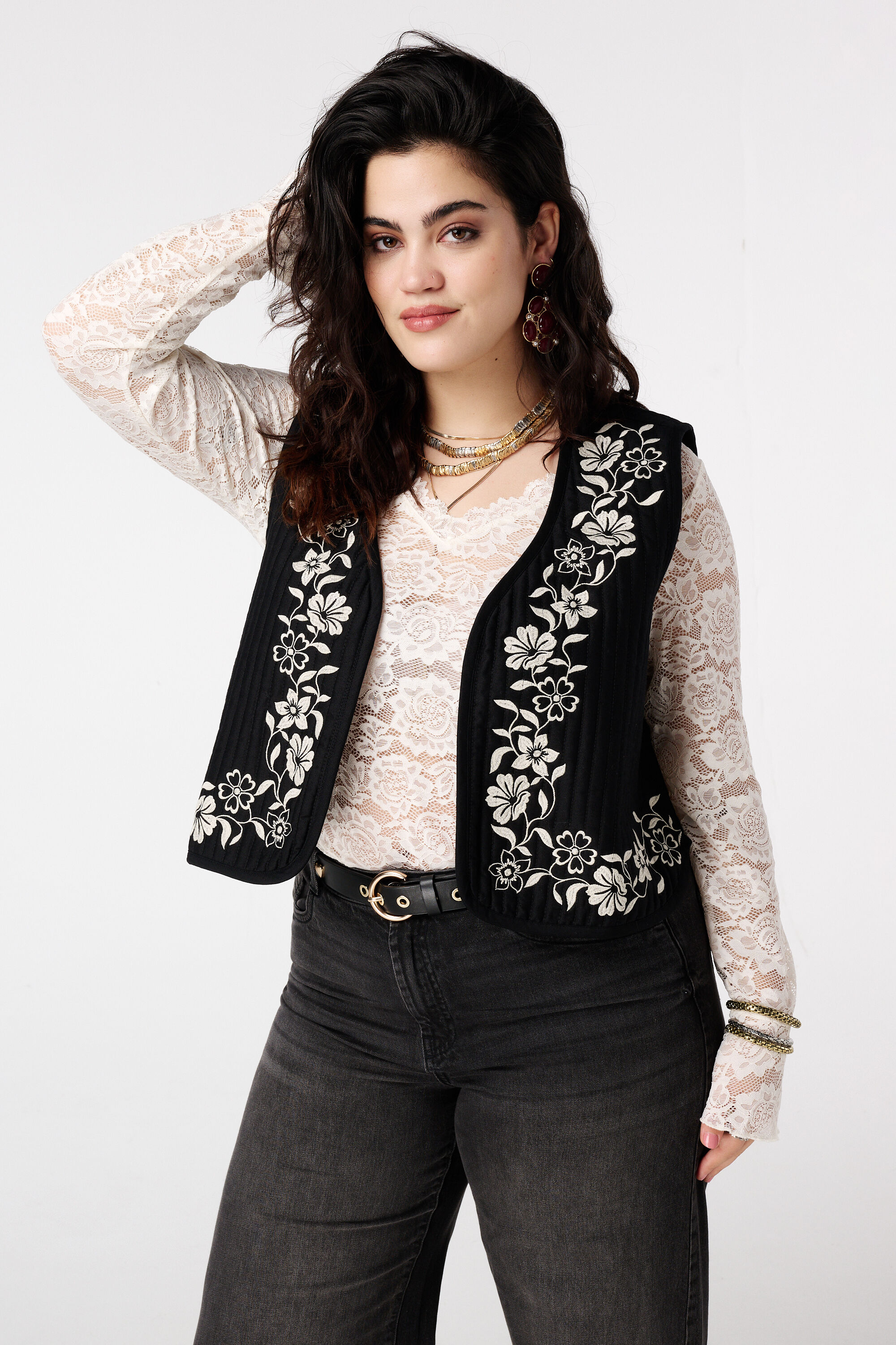 Gilet met broderie