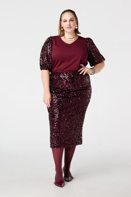 Pailletten rok met stretch Pailletten rok met stretch