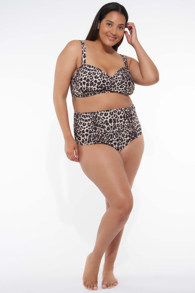 High waisted bikini broekje met print image number 5
