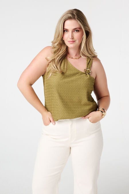 Asymmetrische top met sierdetail Asymmetrische top met sierdetail