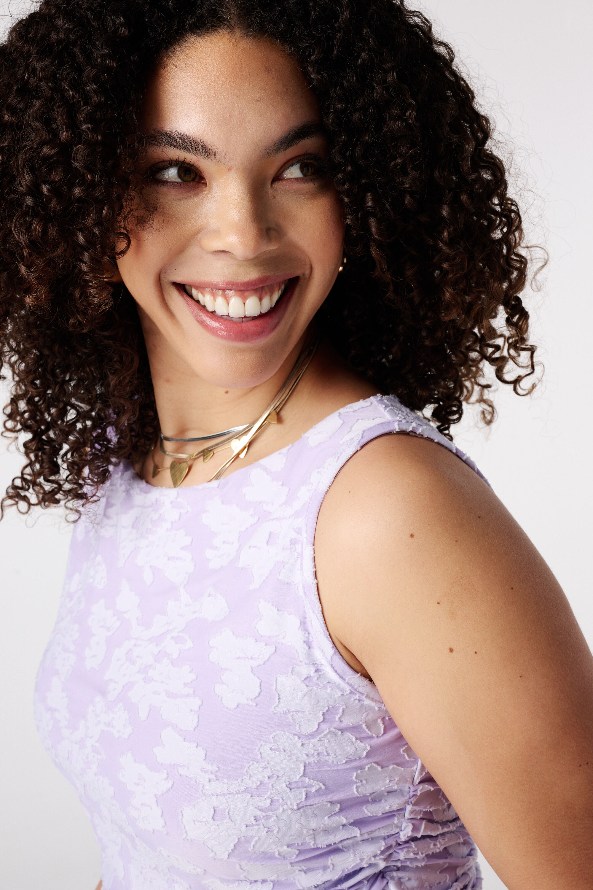 Mesh top met bloemen print image number 4