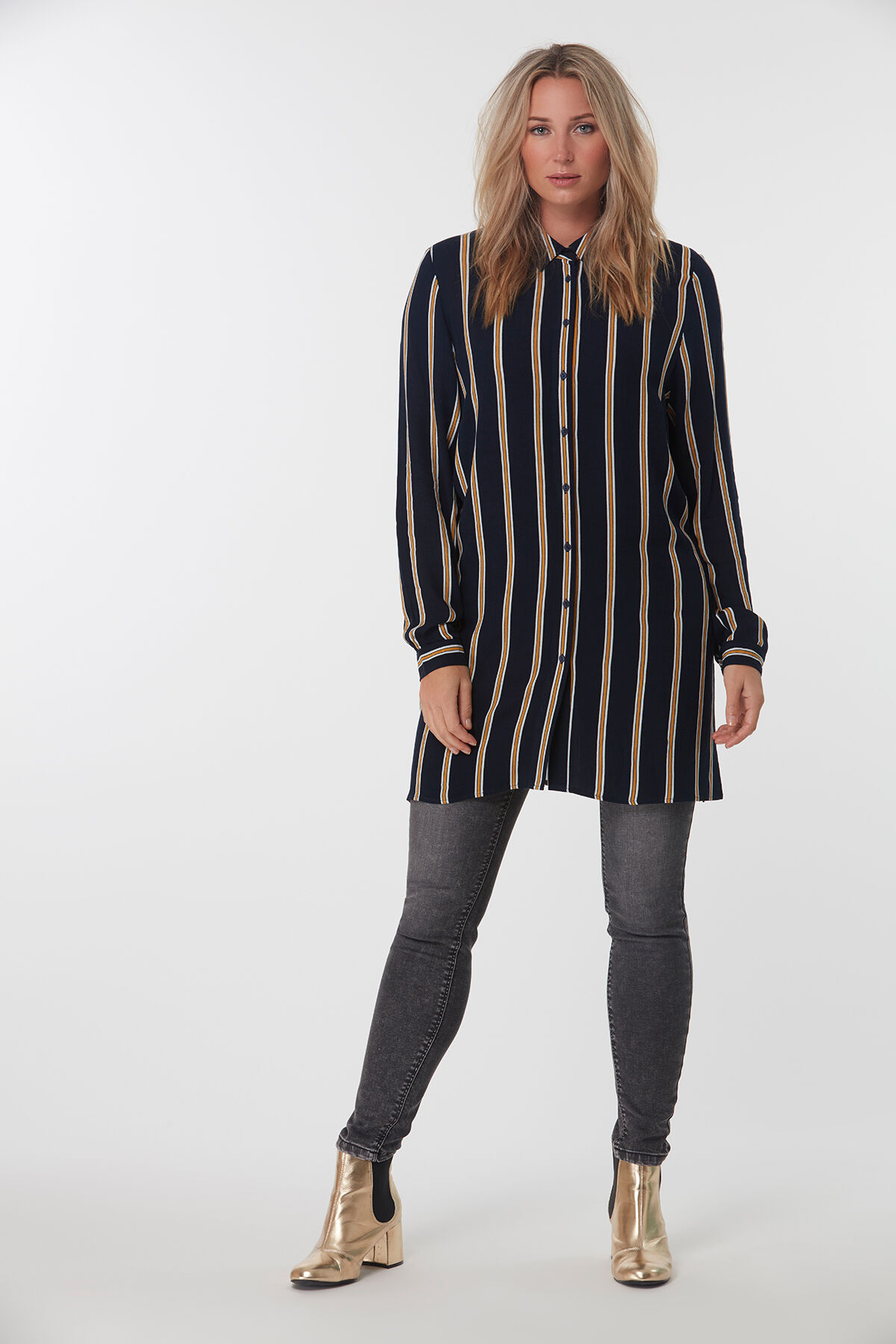 Lange gestreepte blouse image number 3