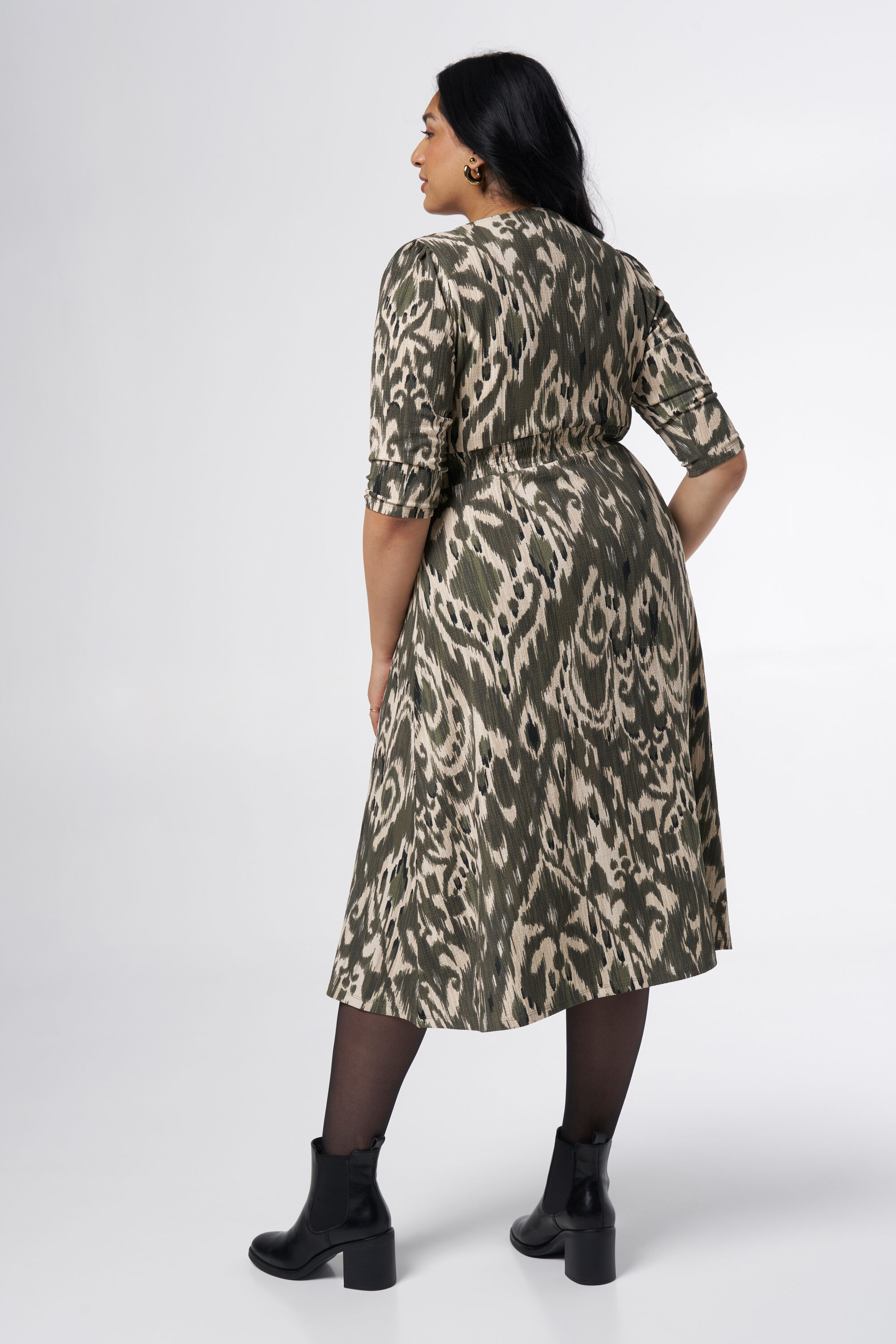 Jurk met zakken en print image number 3