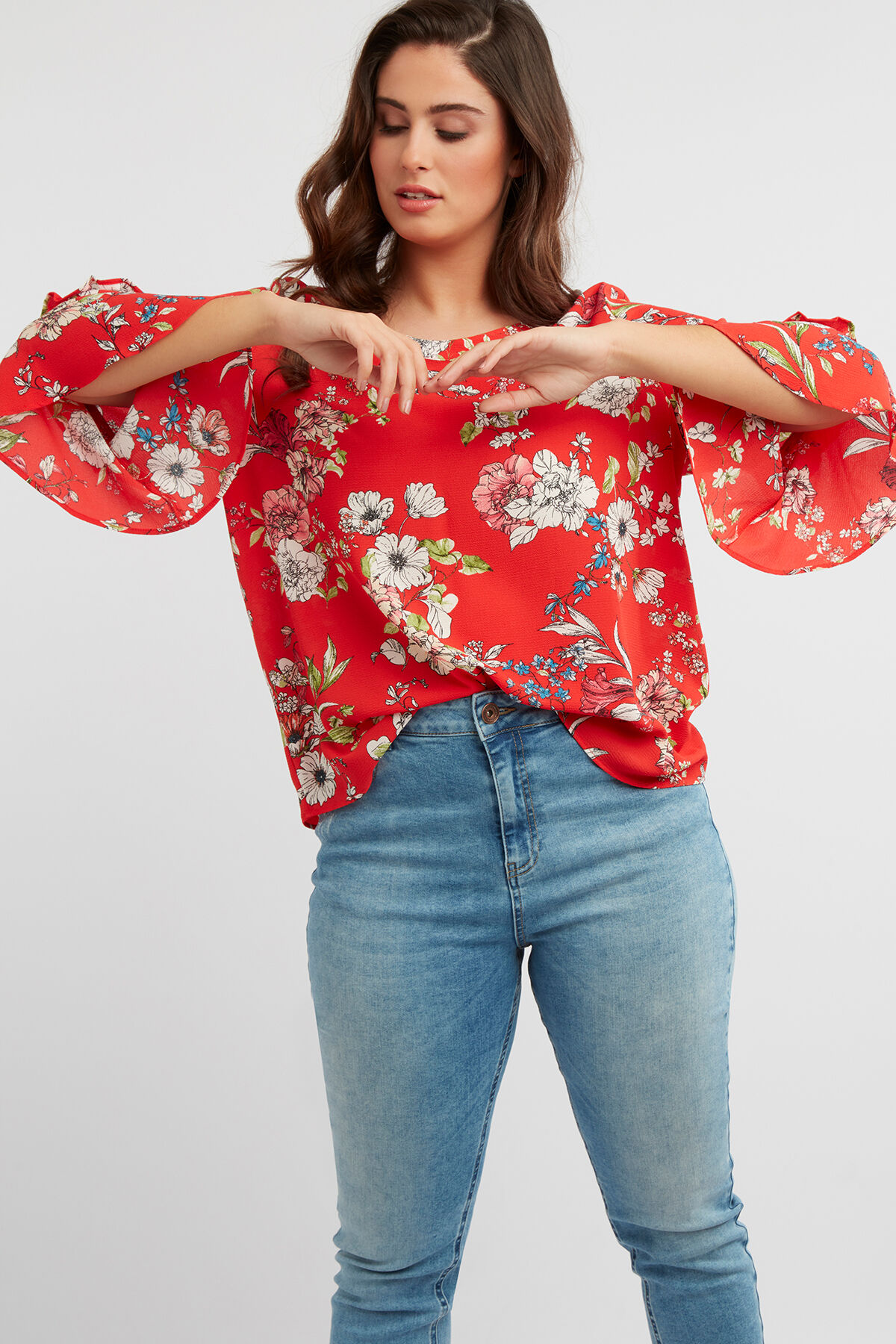 Blouse met bloemenprint image number 3