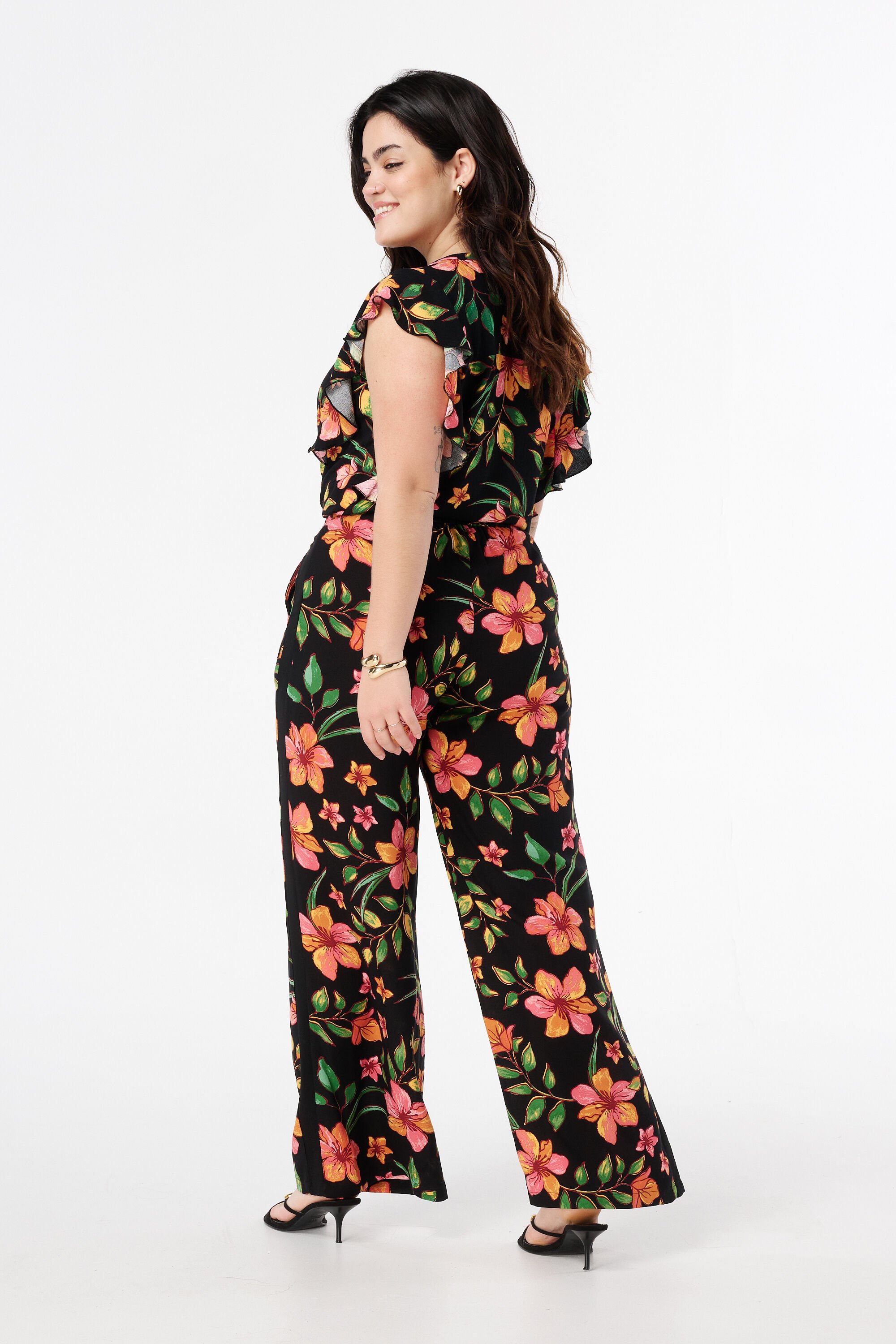 Broek met tropische print image number 3