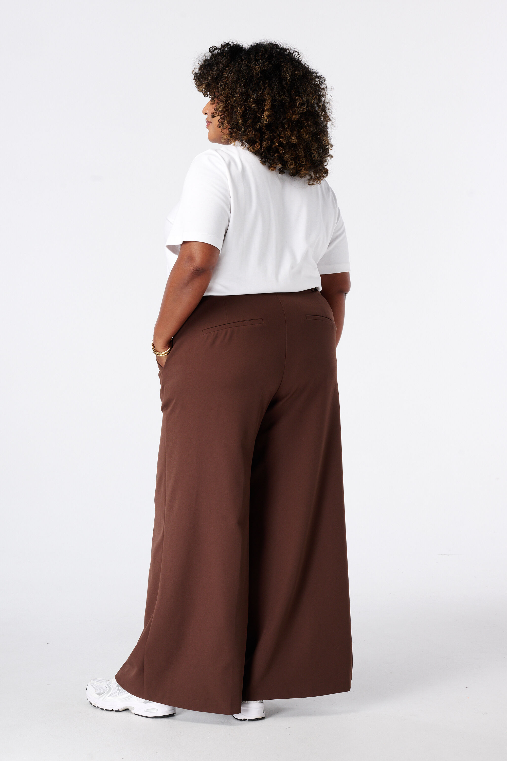 Wide leg broek met ceintuur image number 3