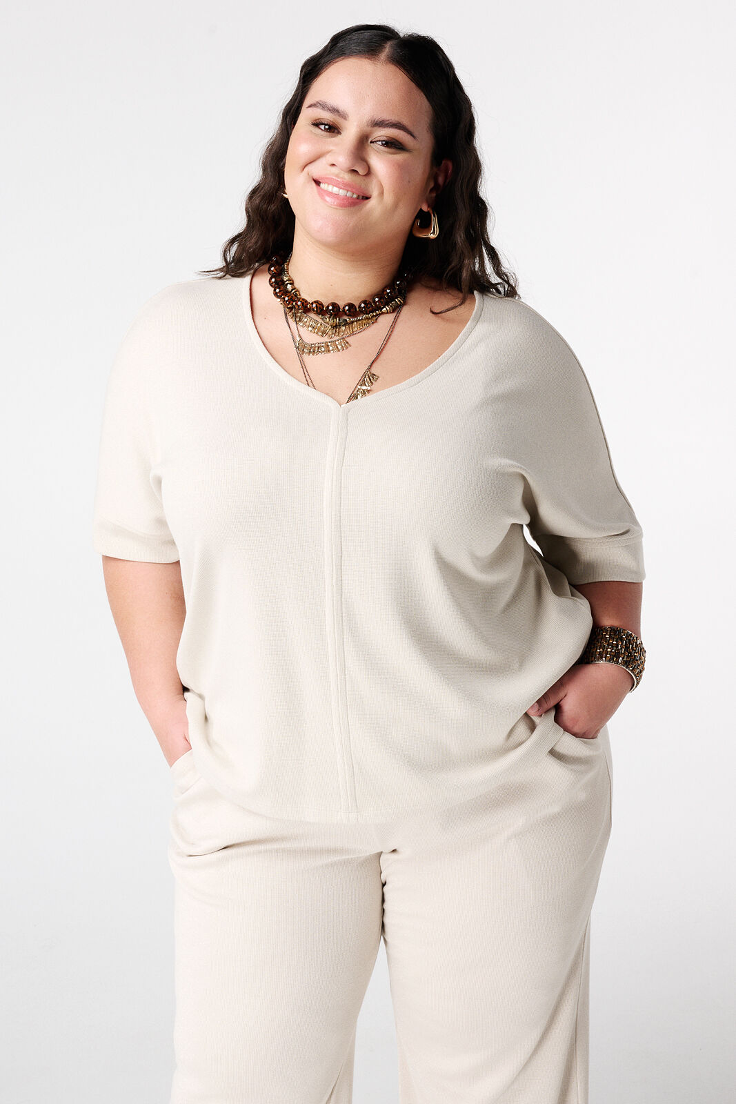 T-shirt met lurex image number 0