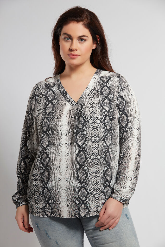 Blouse met slangenprint   image number 3