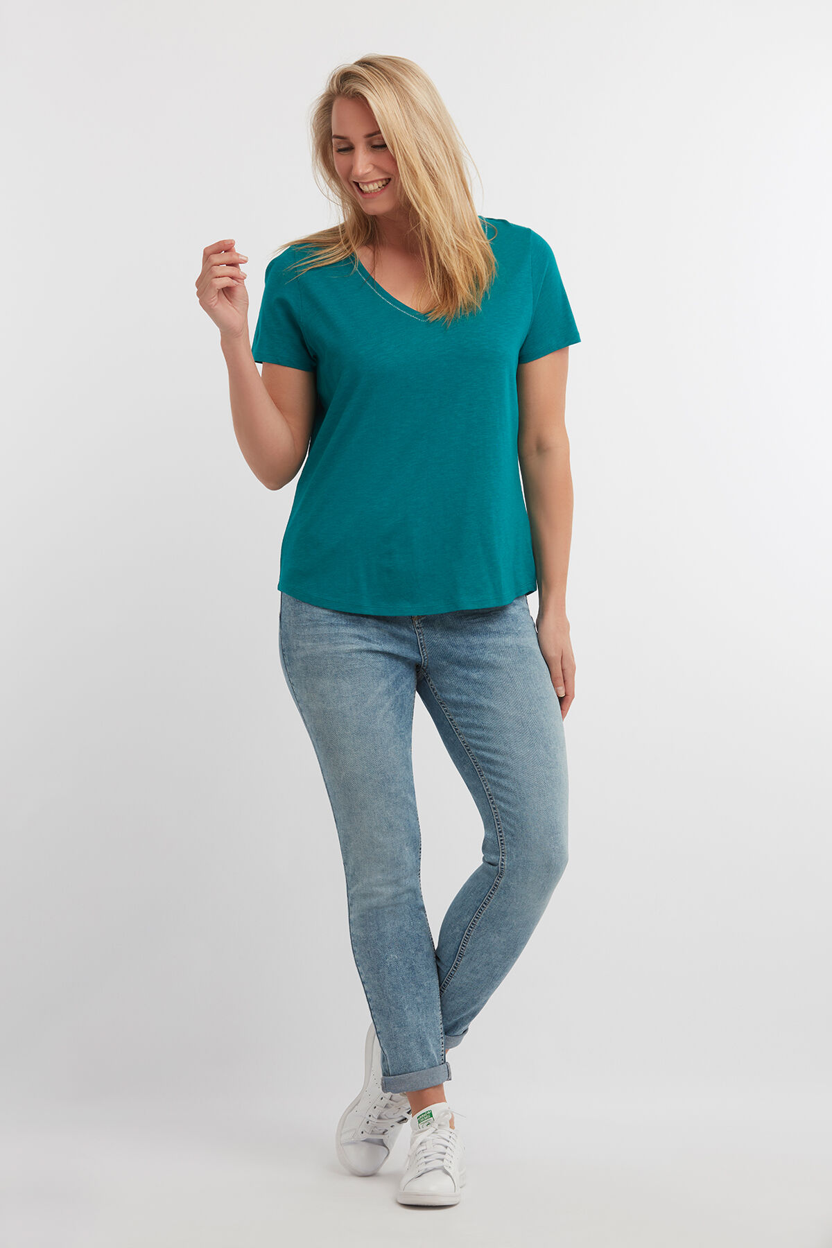 T-shirt in slubkwaliteit image number 3