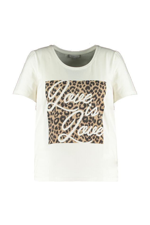 T-shirt met tekstopdruk image number 1
