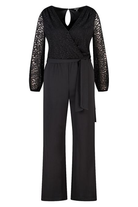 Jumpsuit met kanten top en wide leg Jumpsuit met kanten top en wide leg