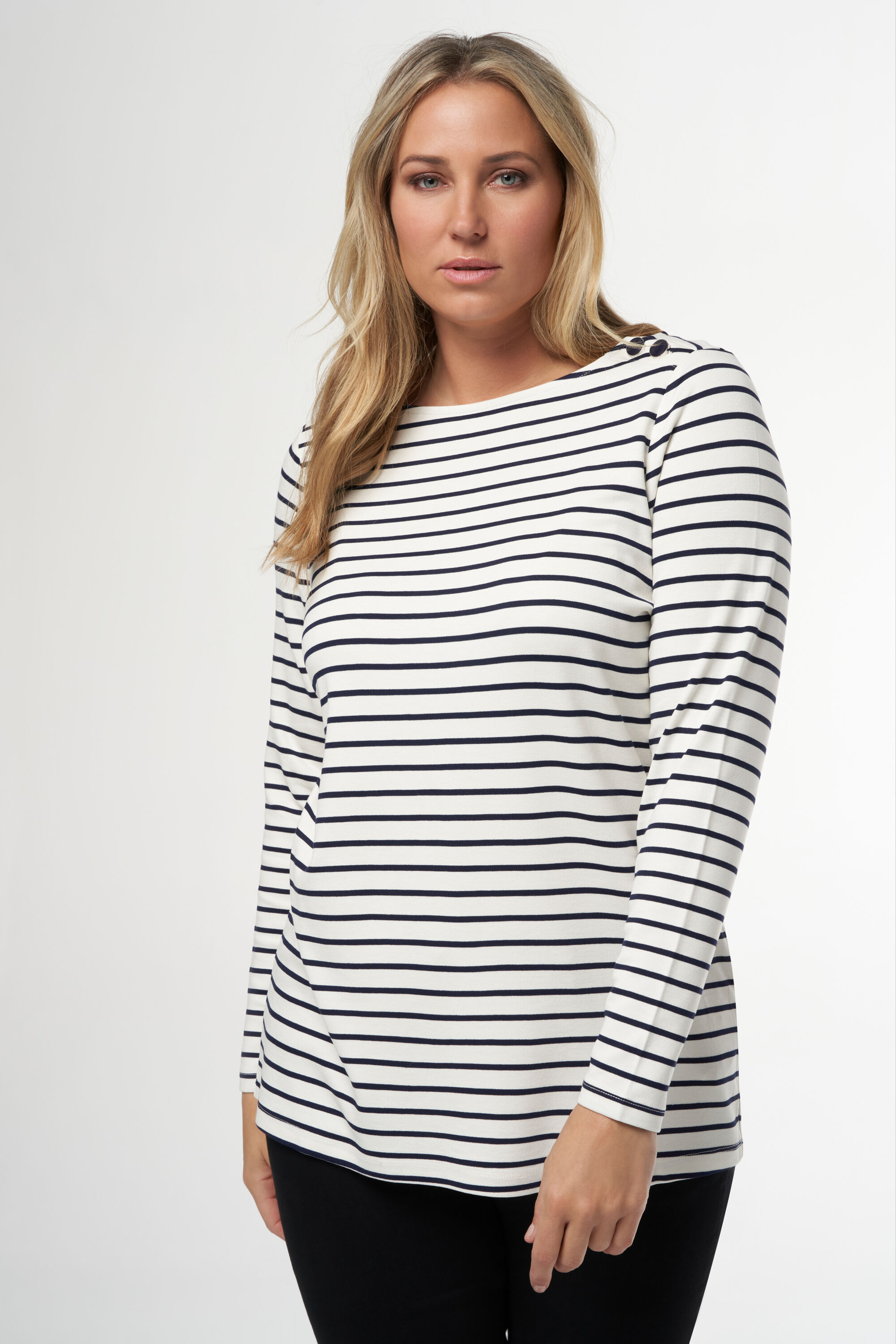 T-shirt met lange mouwen en strepen image number 5