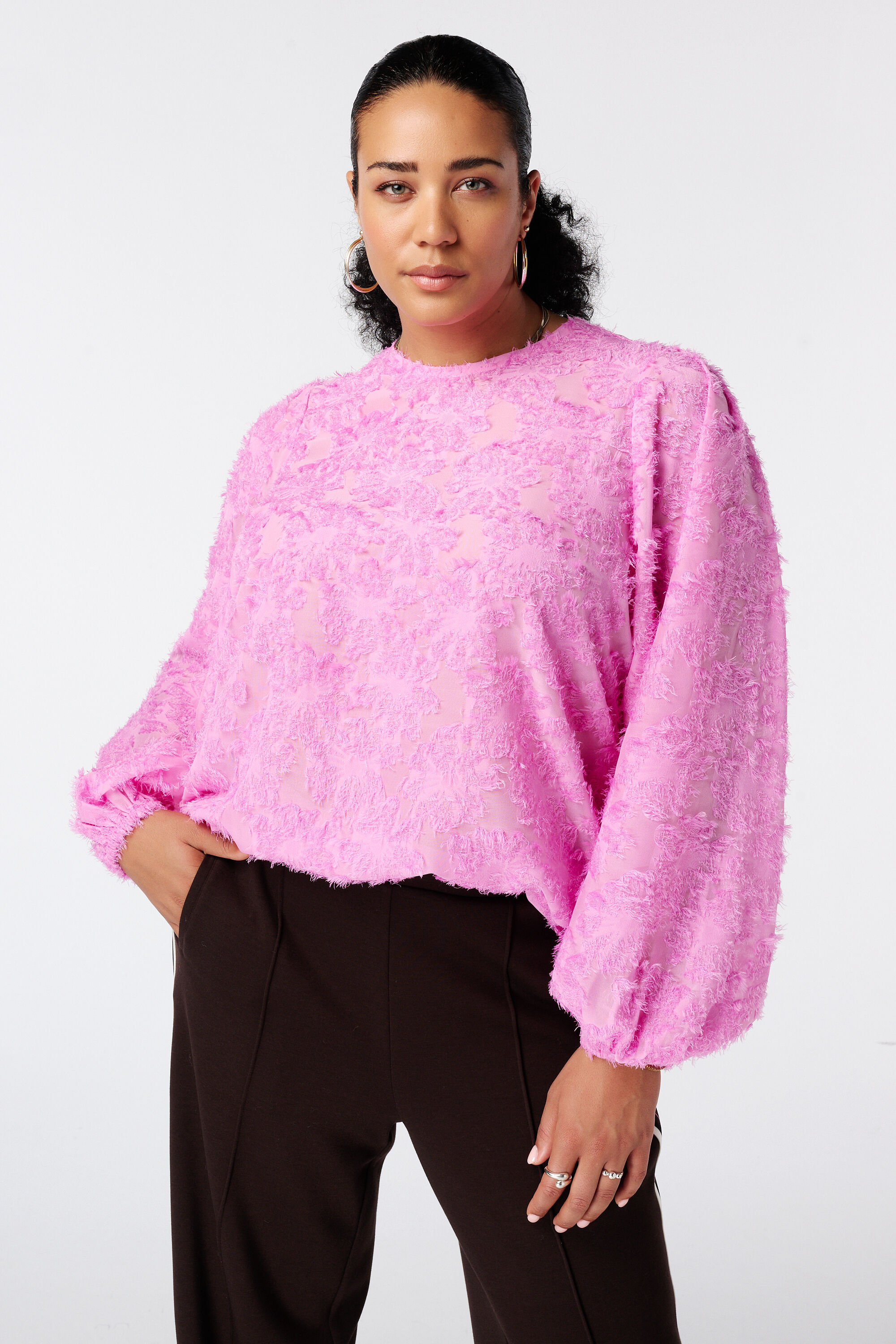 Blouse met ballonmouwen