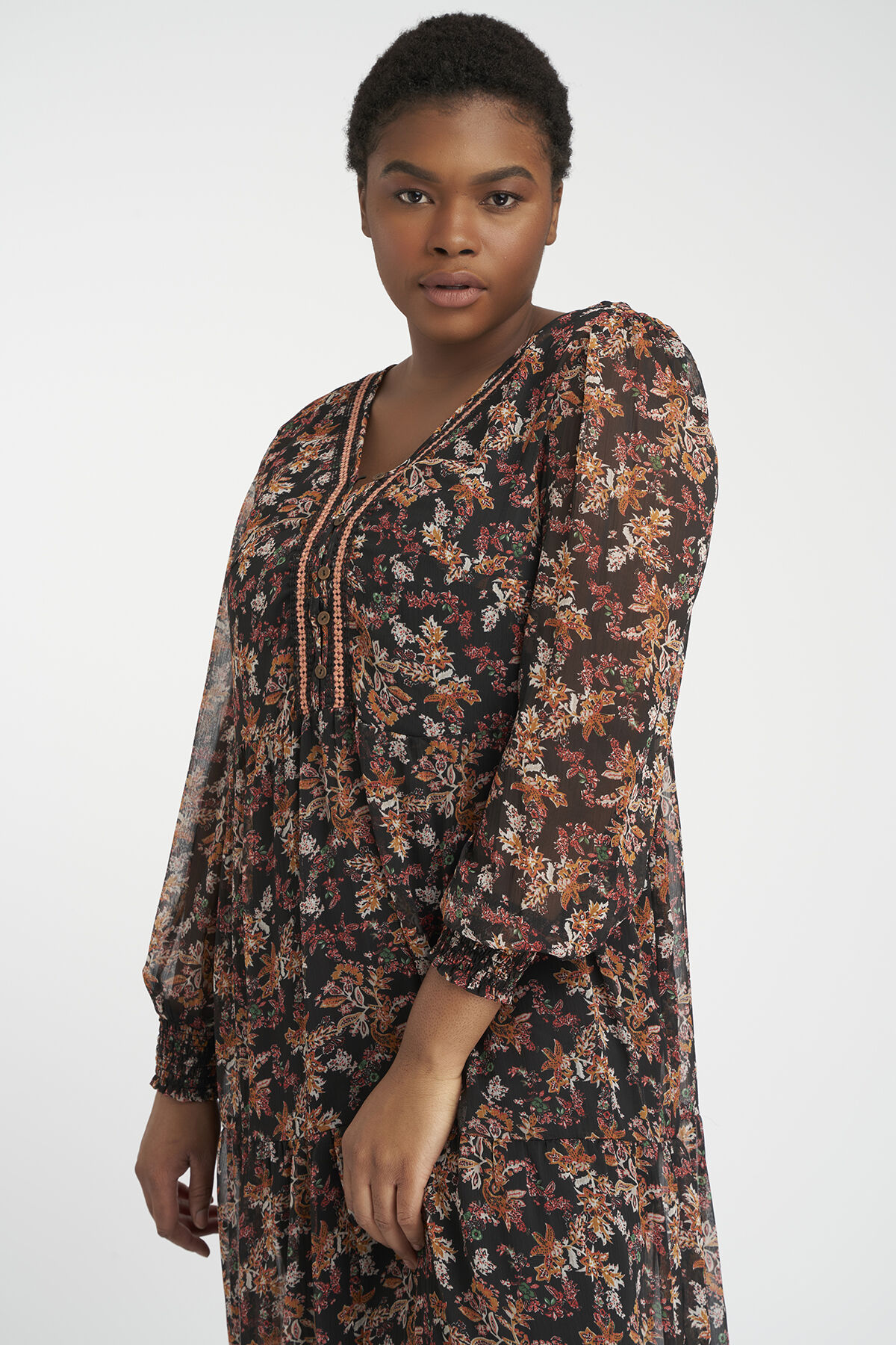 Maxi jurk met bloemenprint image number 5