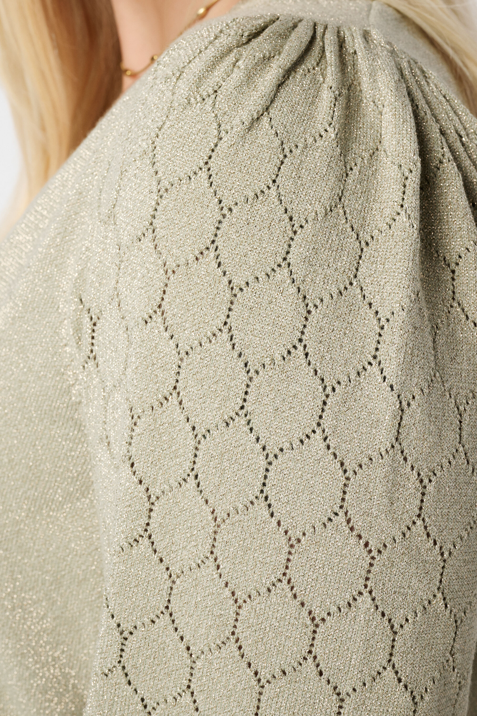 Trui met lurex en details op de mouwen image number 6