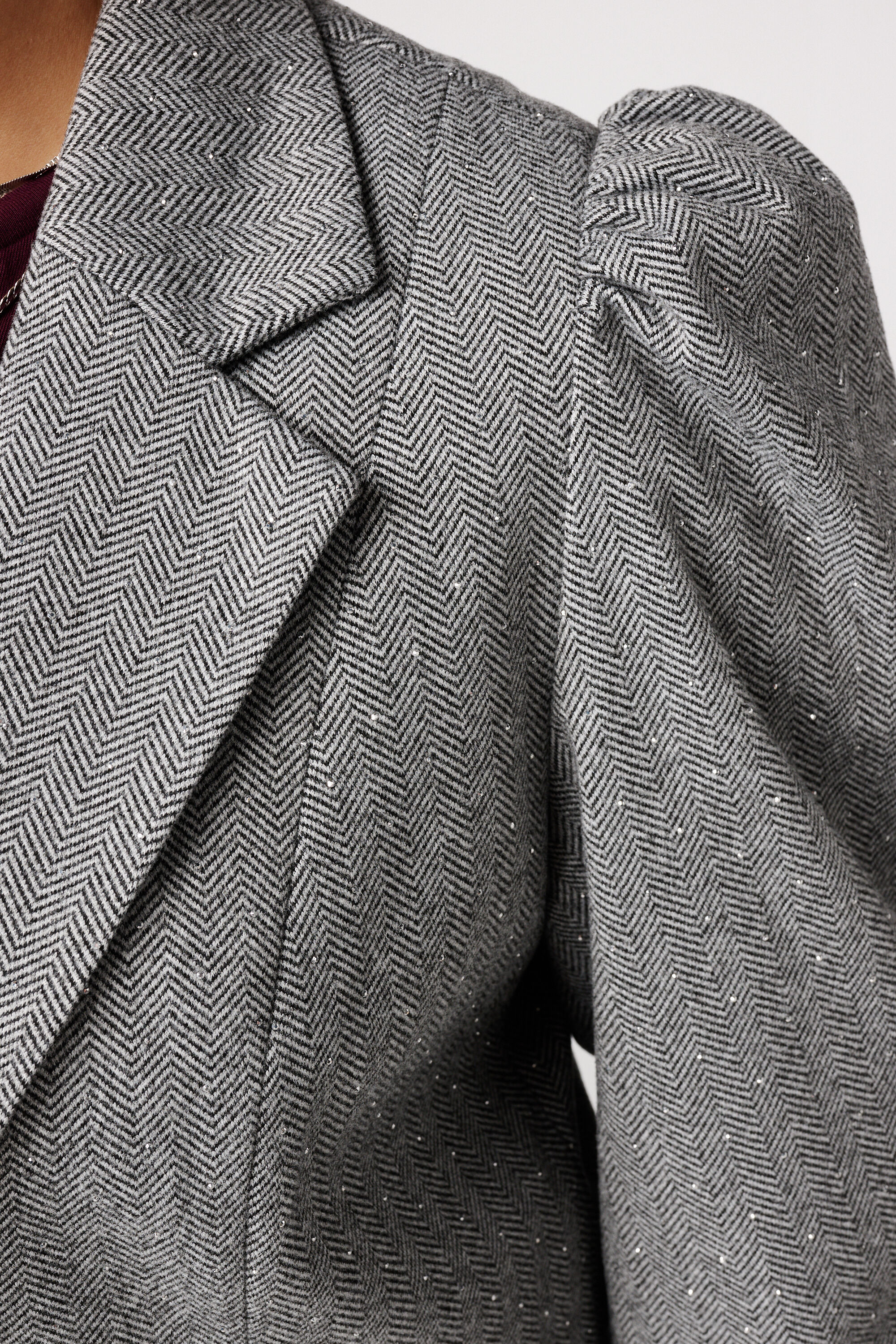 Blazer met lurex en korte pofmouw image number 6