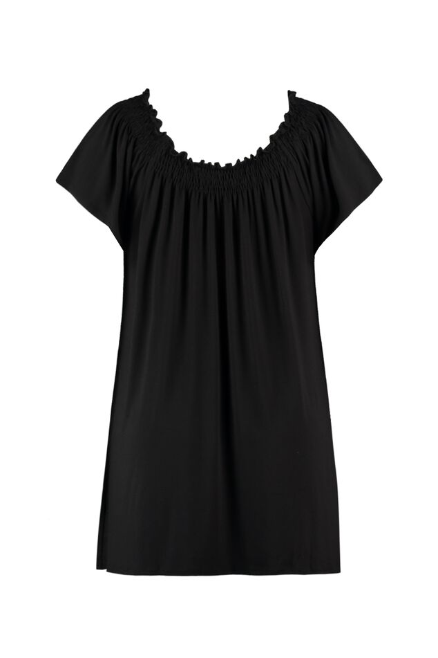 Top off-shoulder met print image number 2