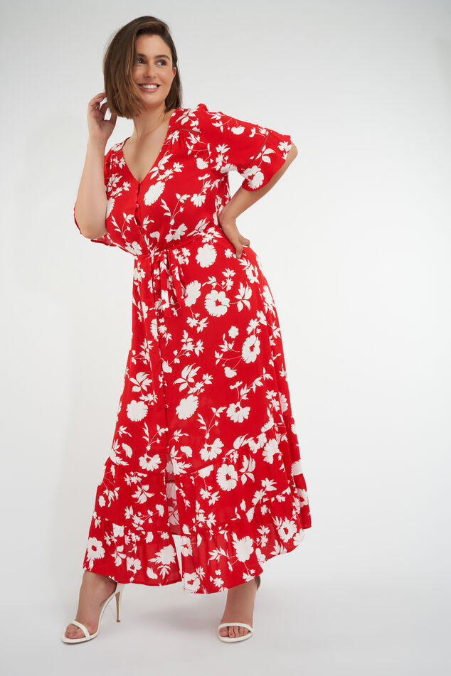 Lange jurk met print image number 0