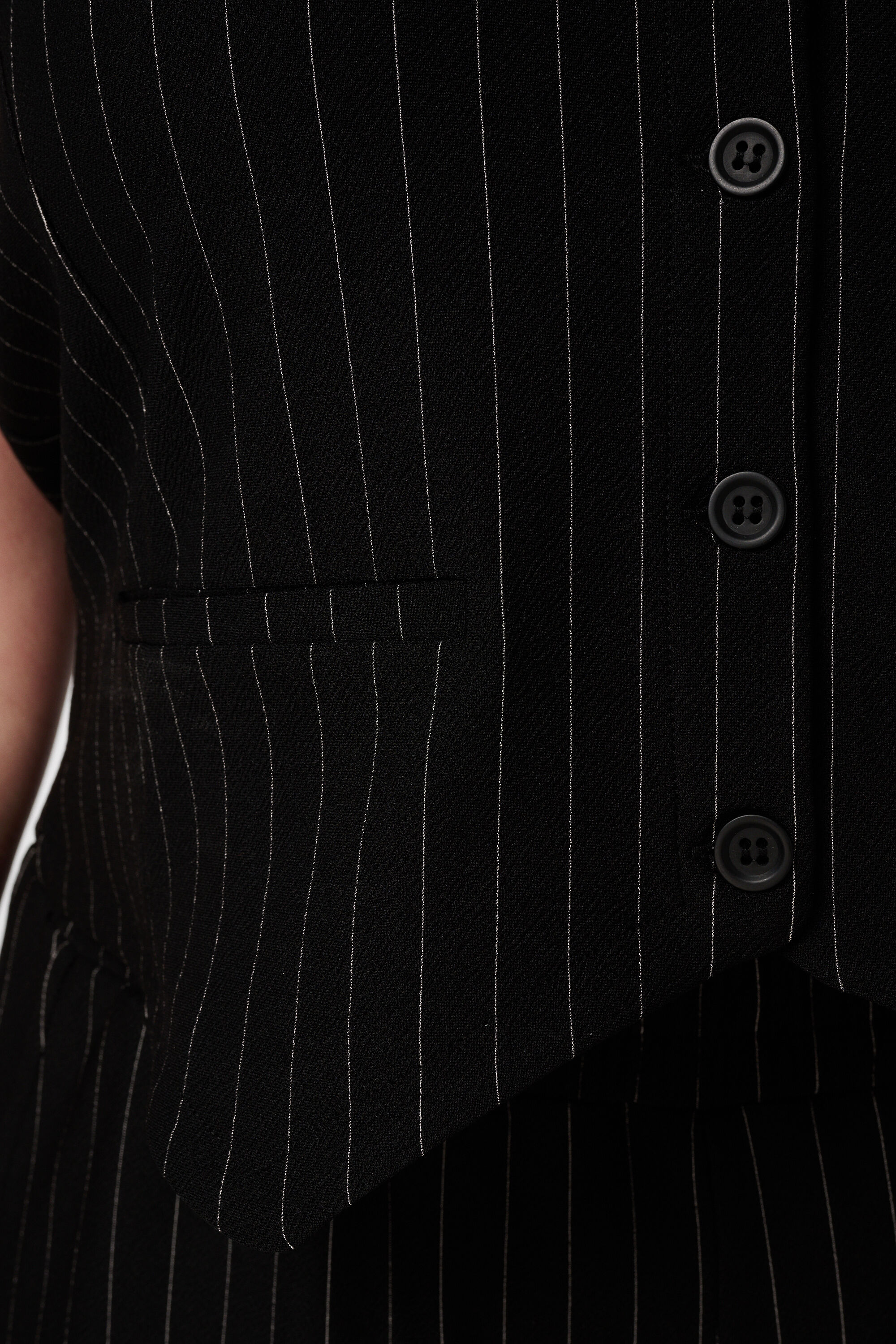 Gilet met krijtstreep en knoopsluiting image number 6