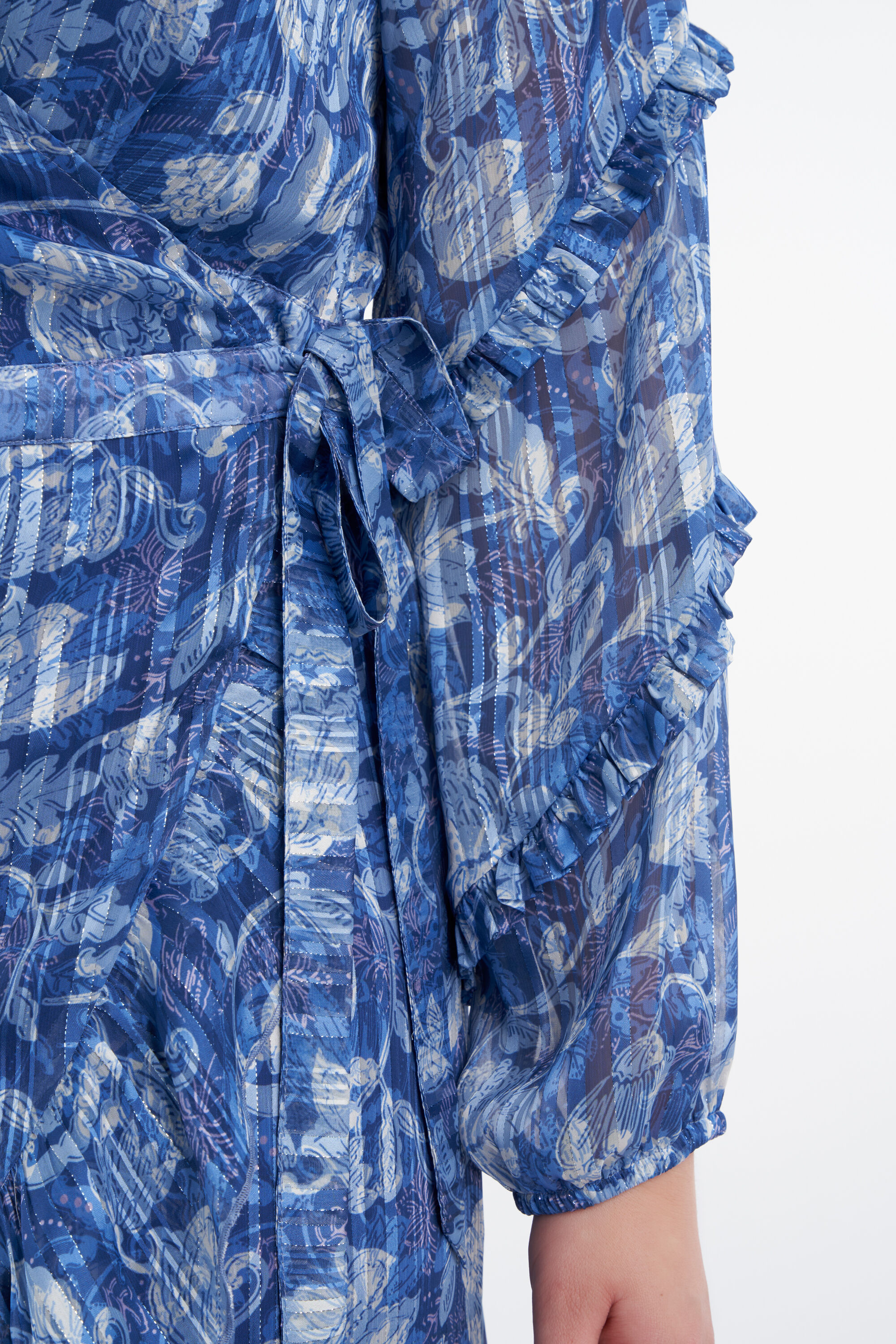 Lange wikkeljurk met print image number 5