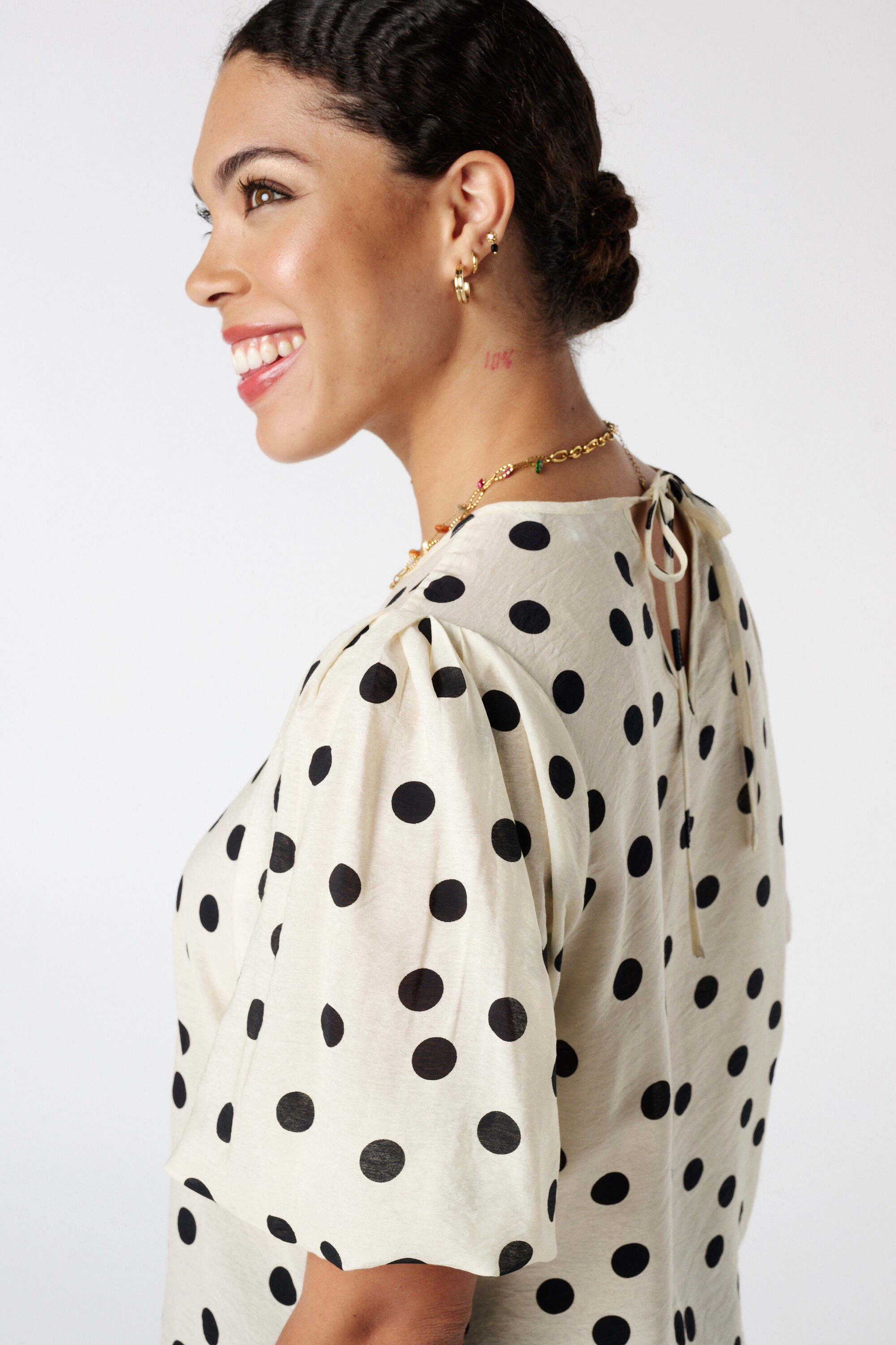 Blouse met stippen image number 4