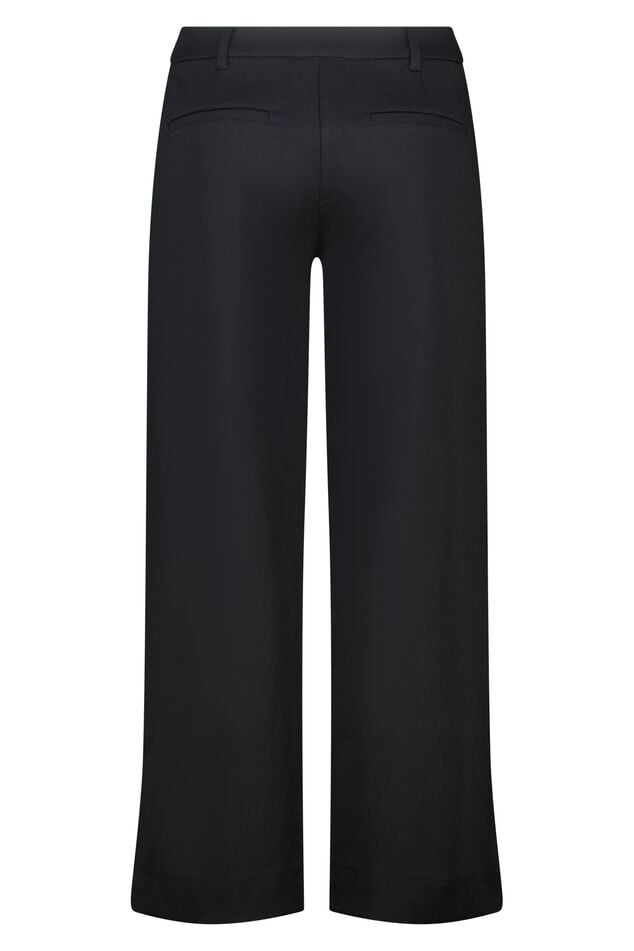 Wide leg pantalon met stretch en zijstreep image number 2