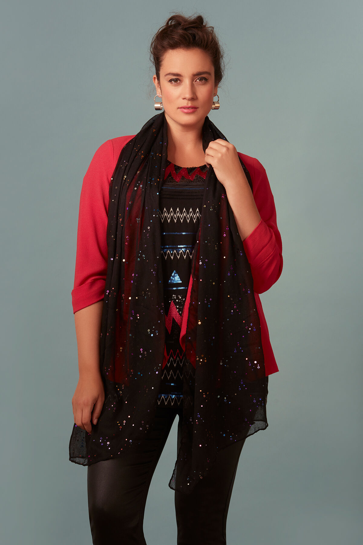 Sjaal met pailletten image number 0