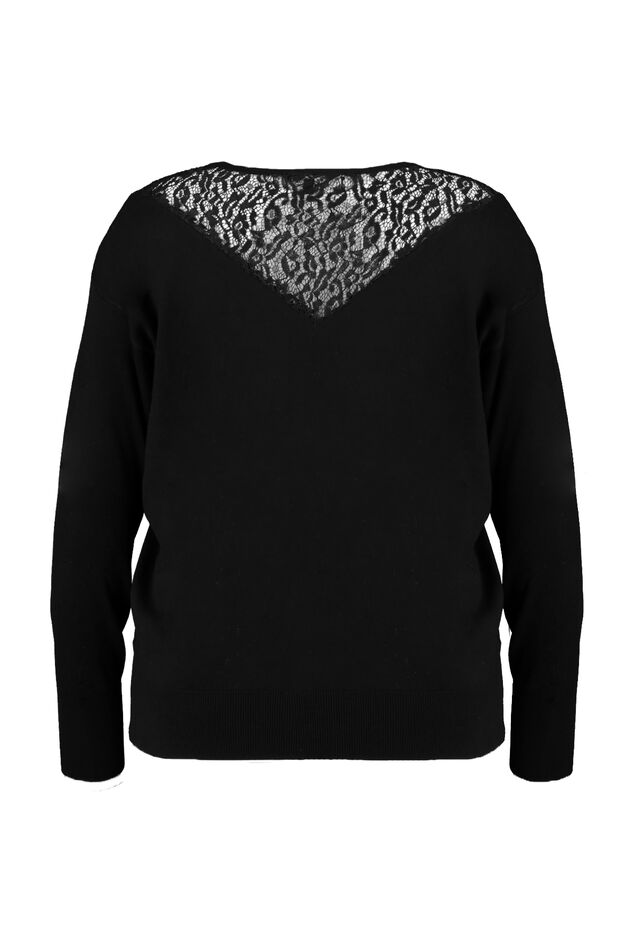 Crochet top met ajourpatroon en strikkoord image number 2