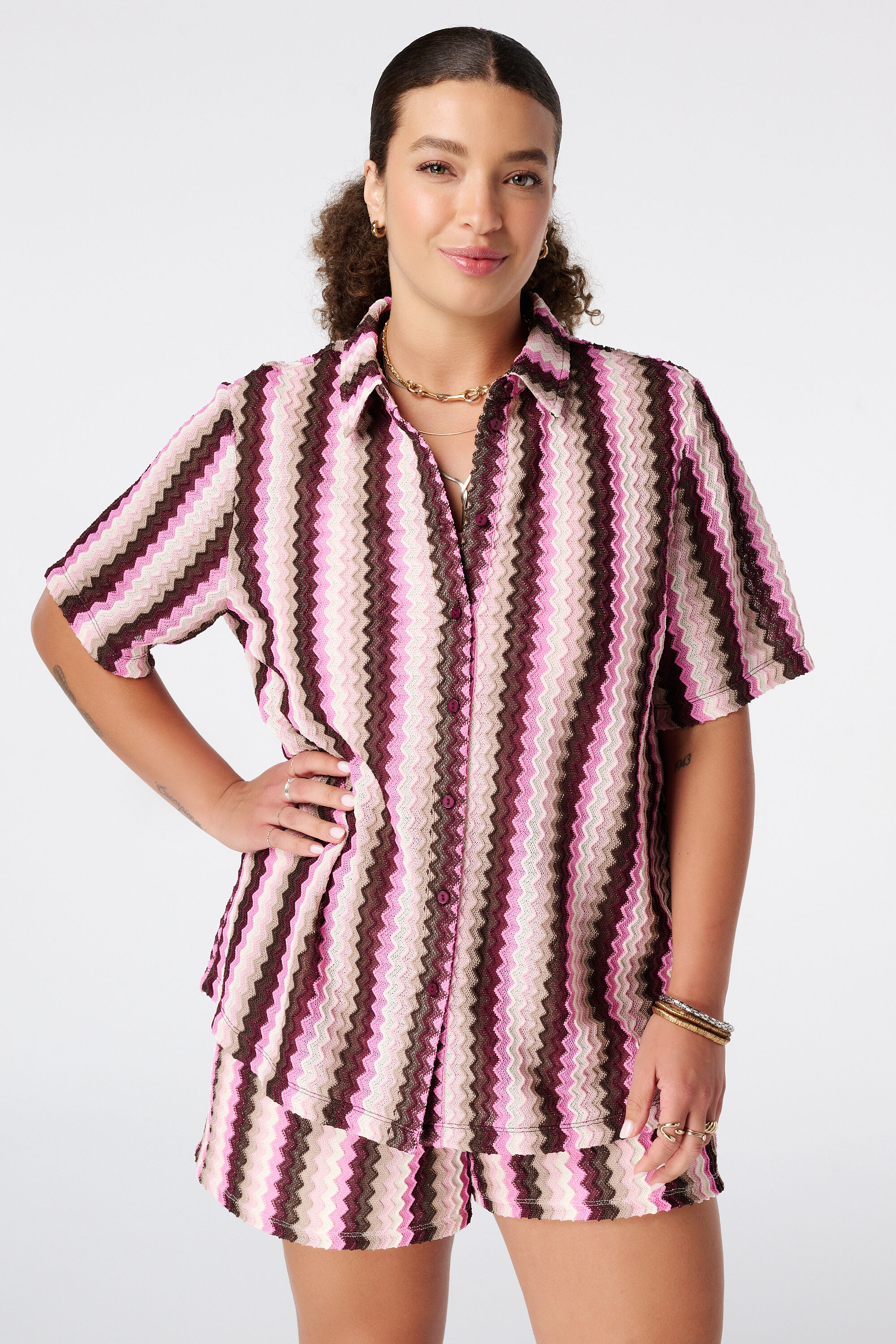 Crochet polo top