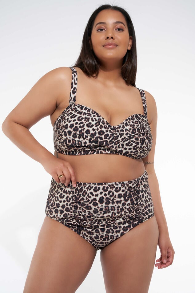 Bandeau bikini top met print image number 0