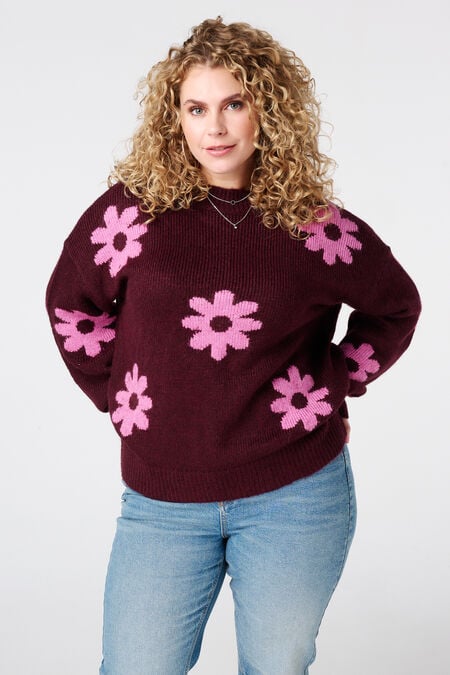 Trui met bloemen print Trui met bloemen print