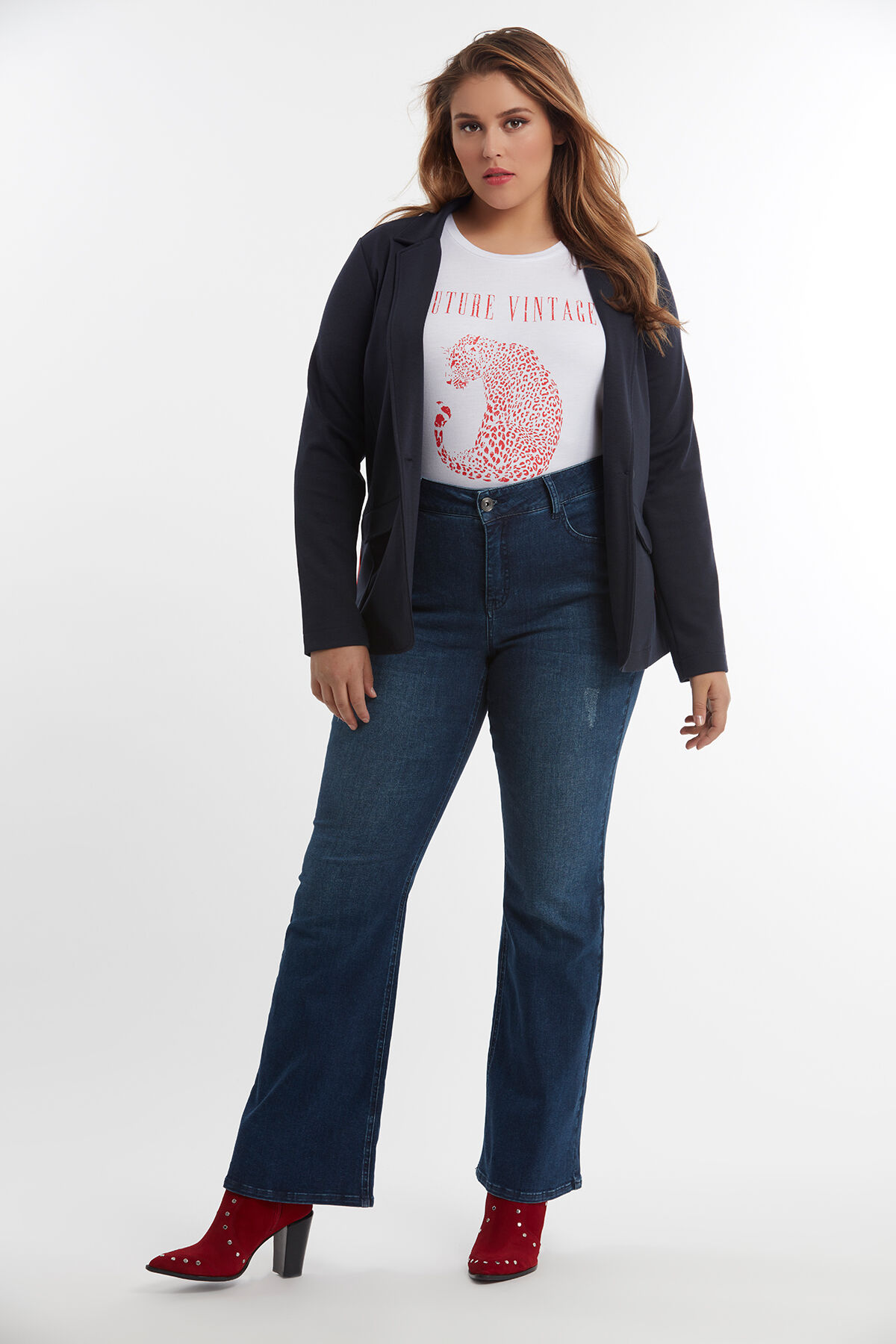 Blazer met gestreepte bies image number 4