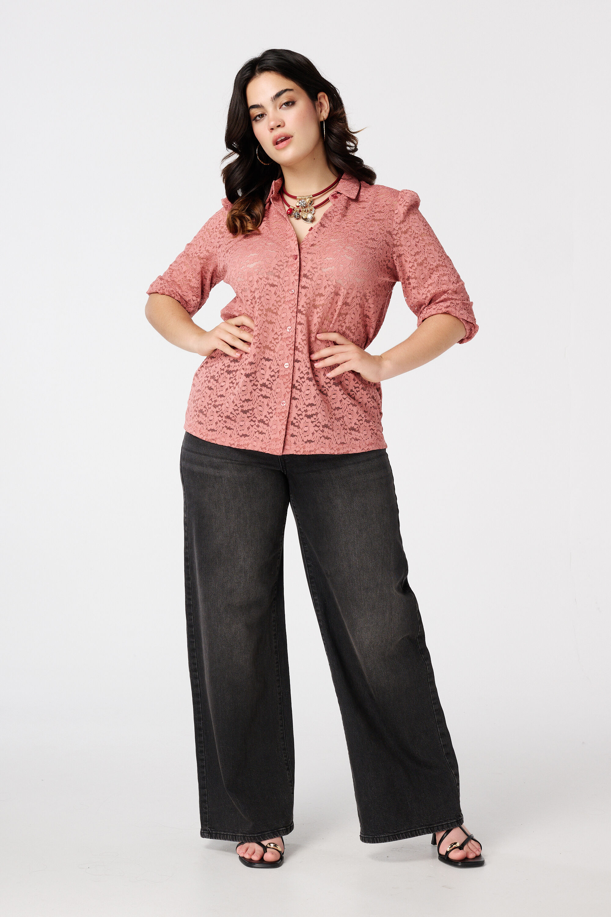 Blouse met kant  image number 5