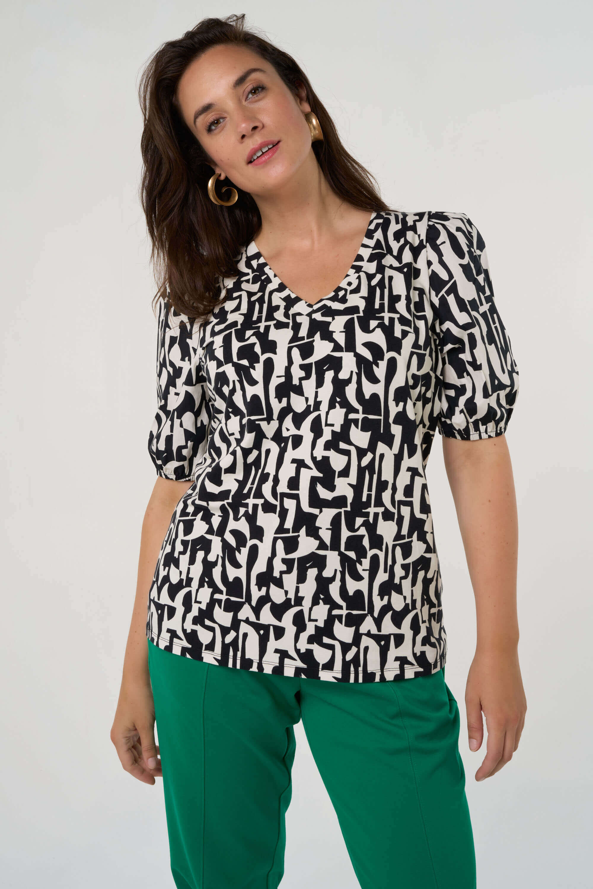 Top met pofmouwtjes image number 6