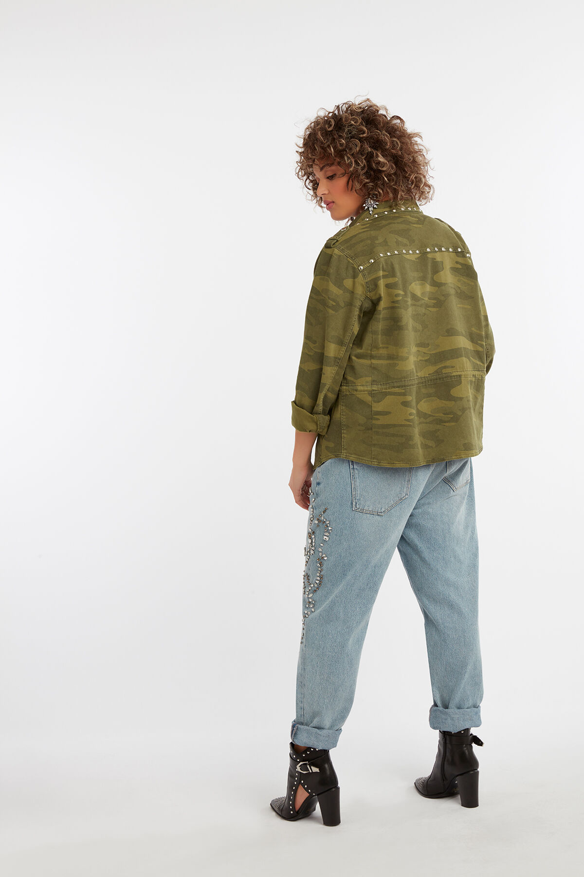 Boyfriend jeans met strass image number 5