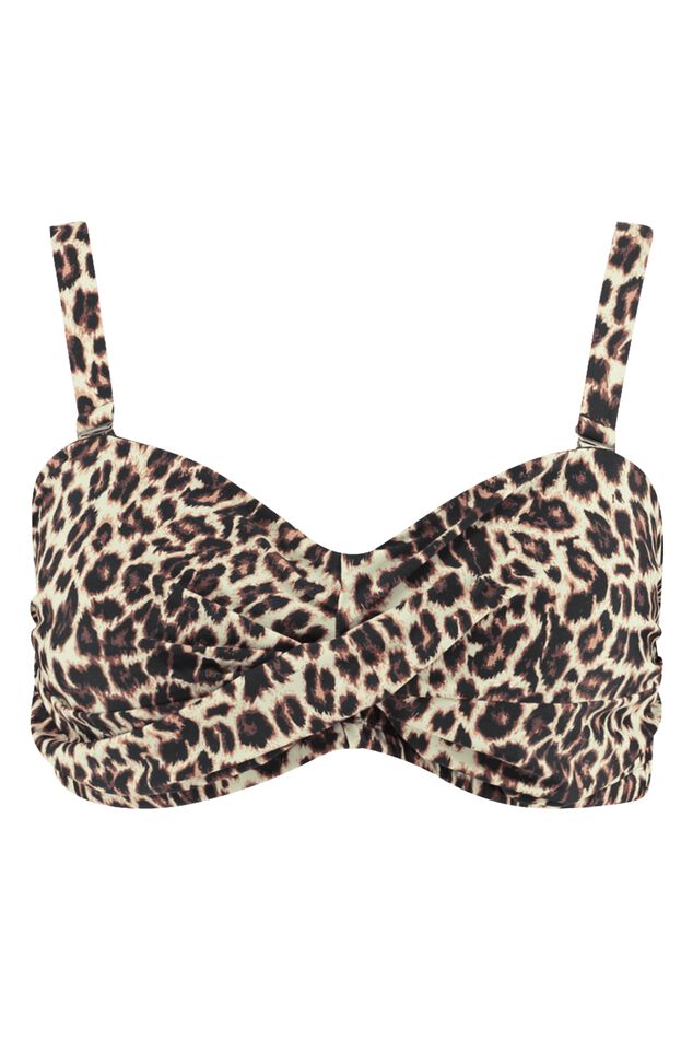 Bandeau bikini top met print image number 1