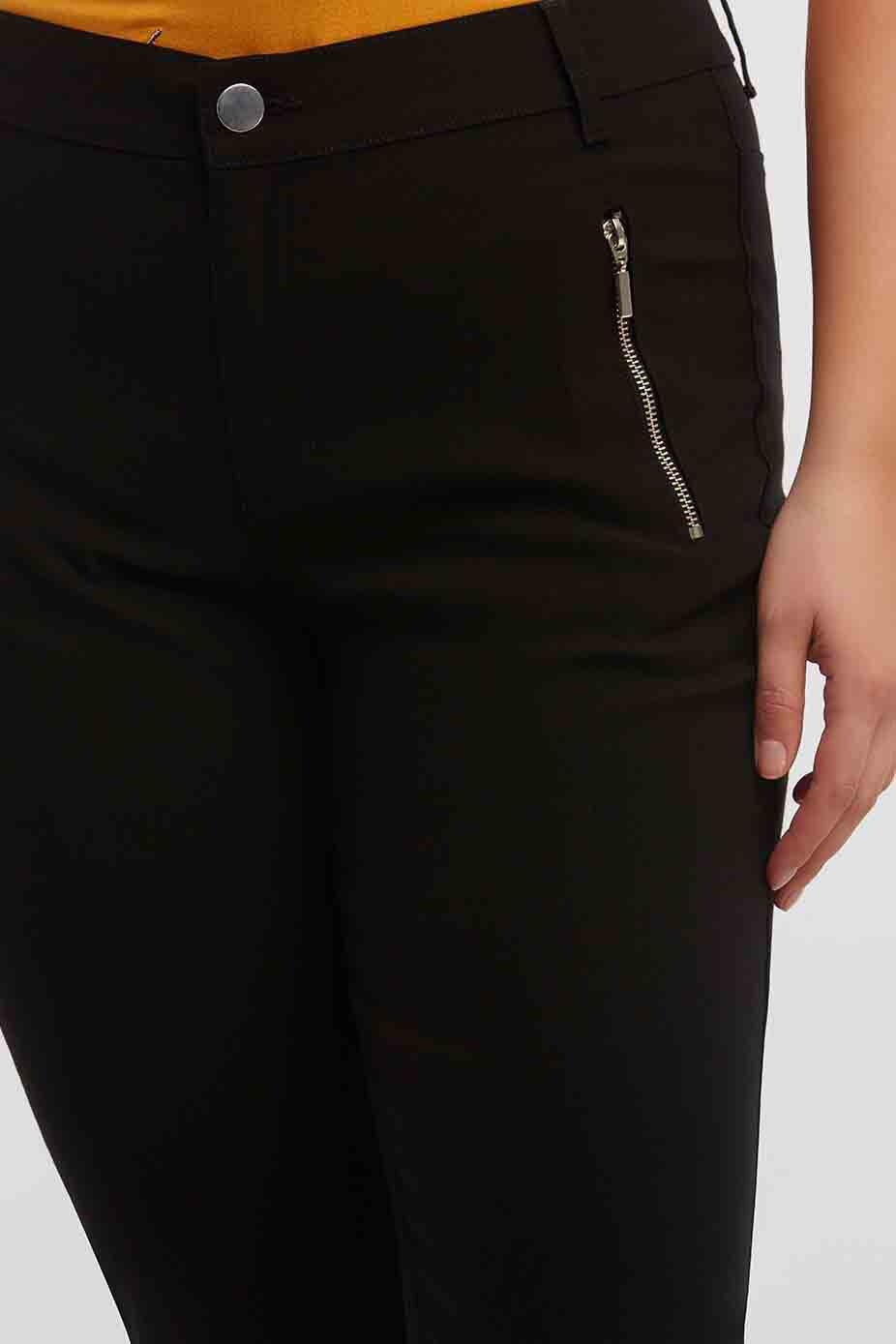 Capri broek met ritsjes image number 4