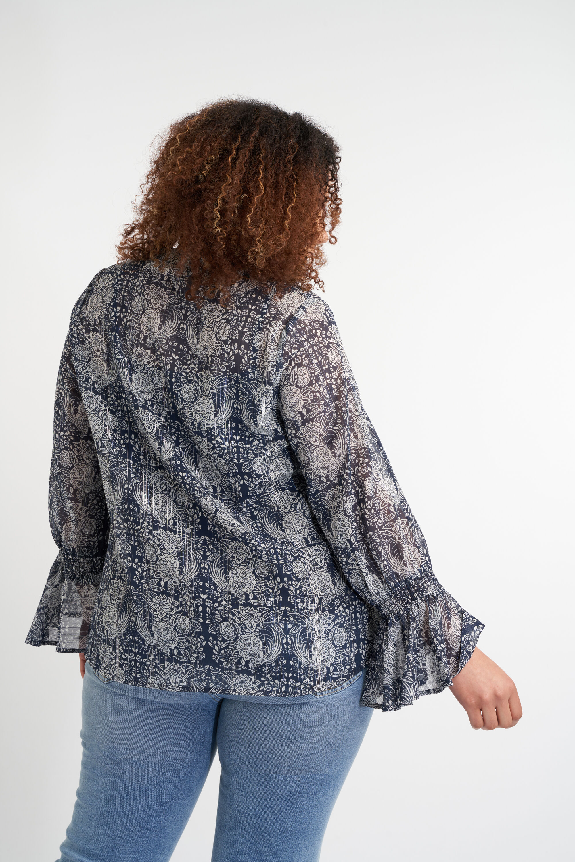 Blouse met volantsmouw image number 3