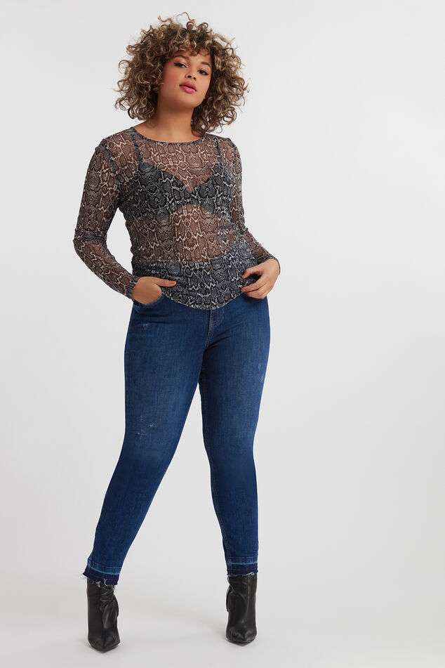 Top met animal print image number 3