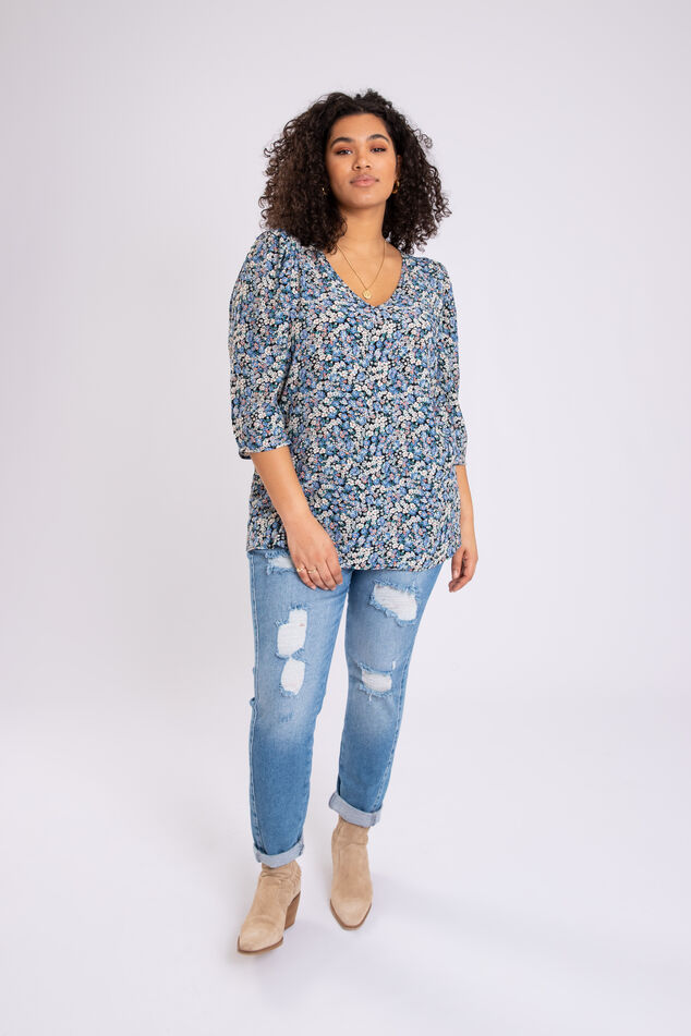 Blouse met pofmouw image number 6