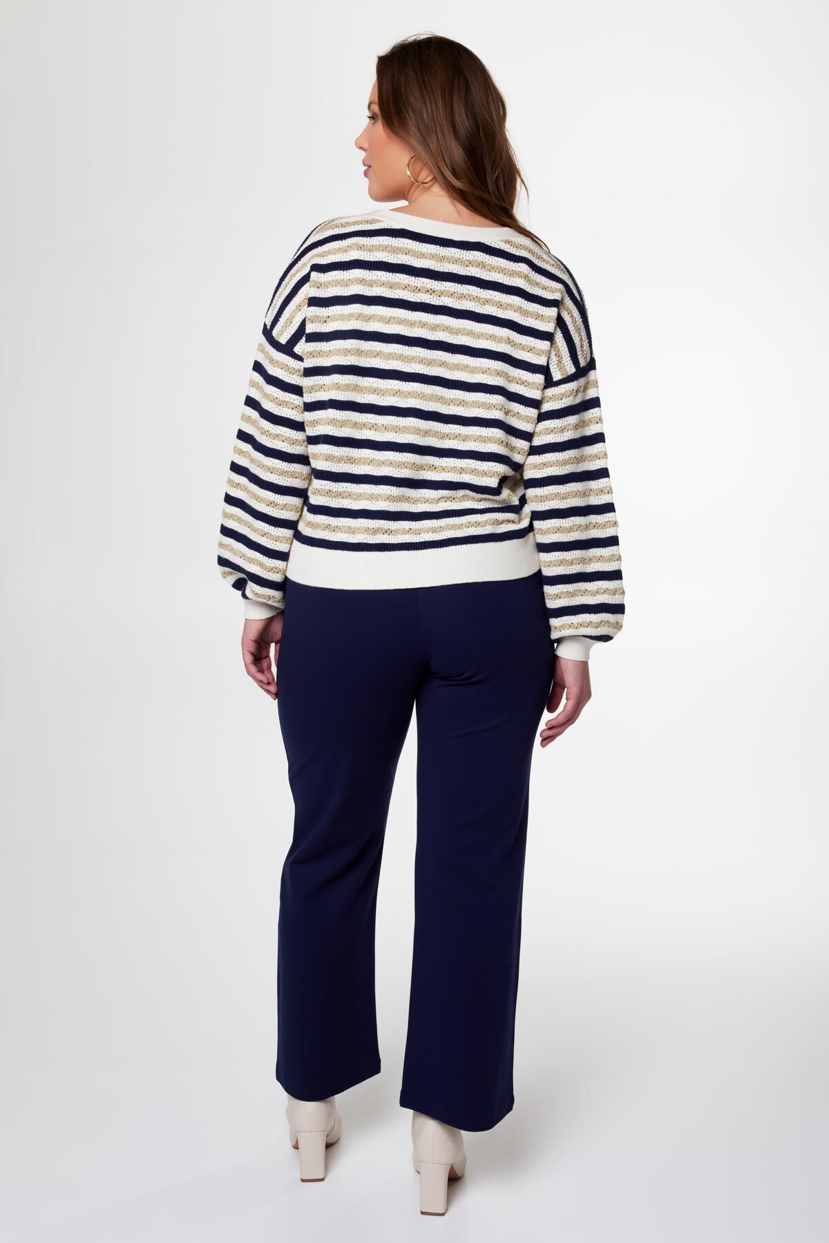 Gebreid vest met v-hals en glitter image number 3