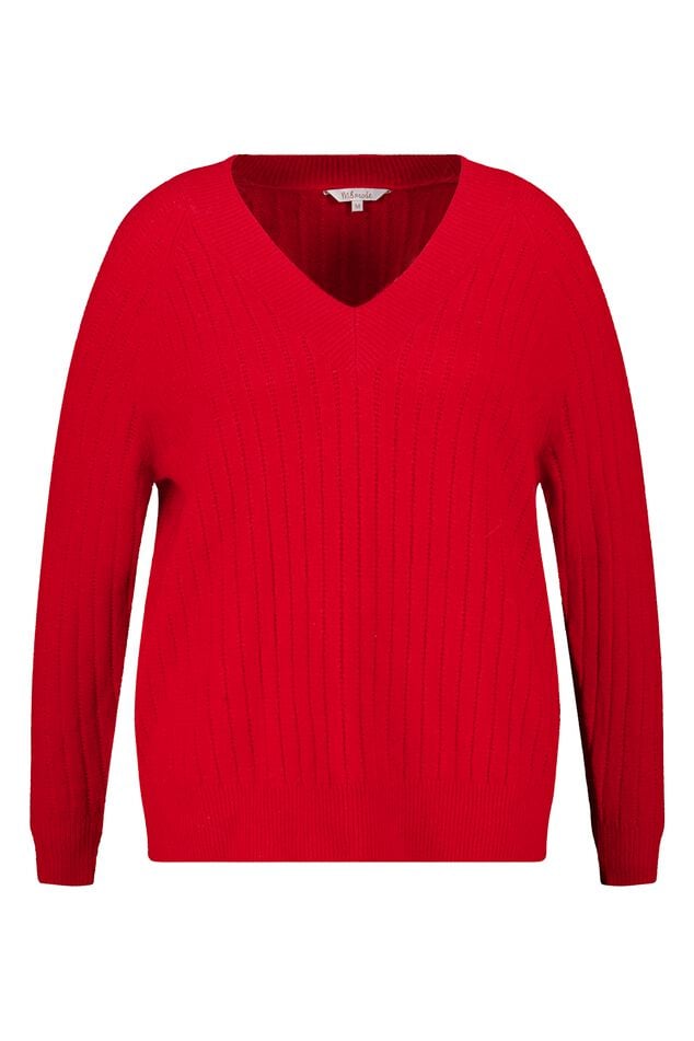 Fijn gebreide trui met patroon image number 1