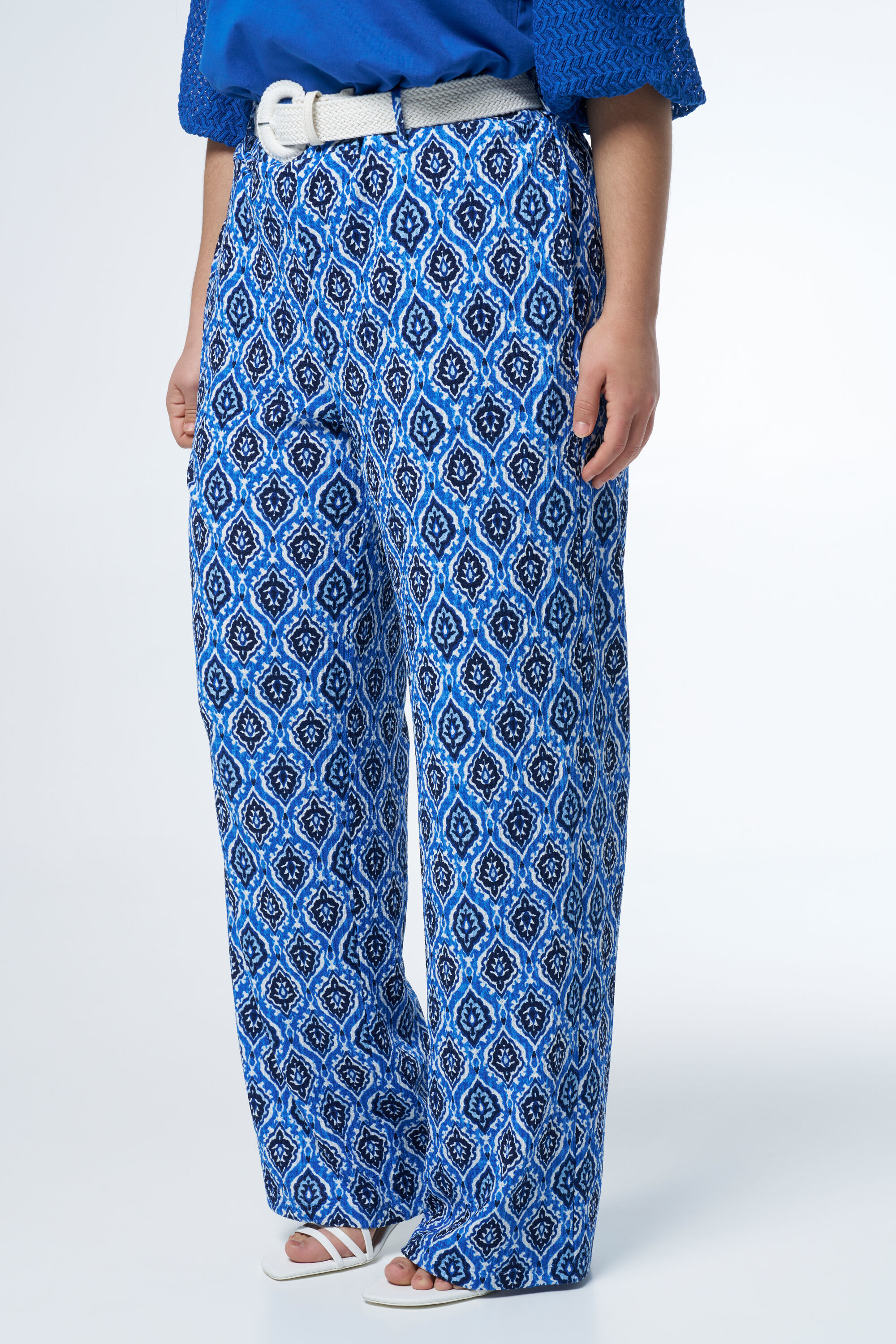 Broek met print en riem image number 5