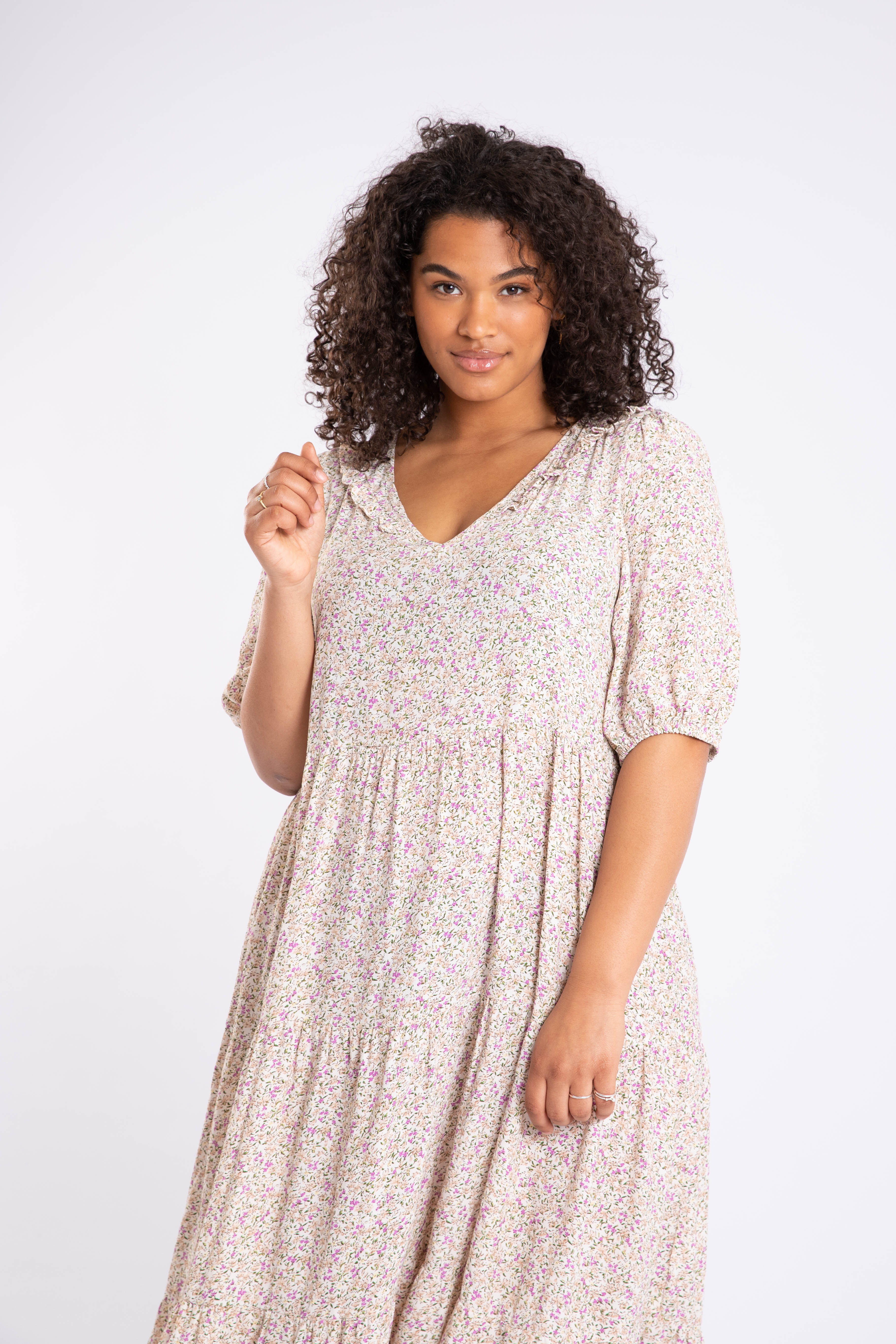 A-lijn jurk met print image number 5