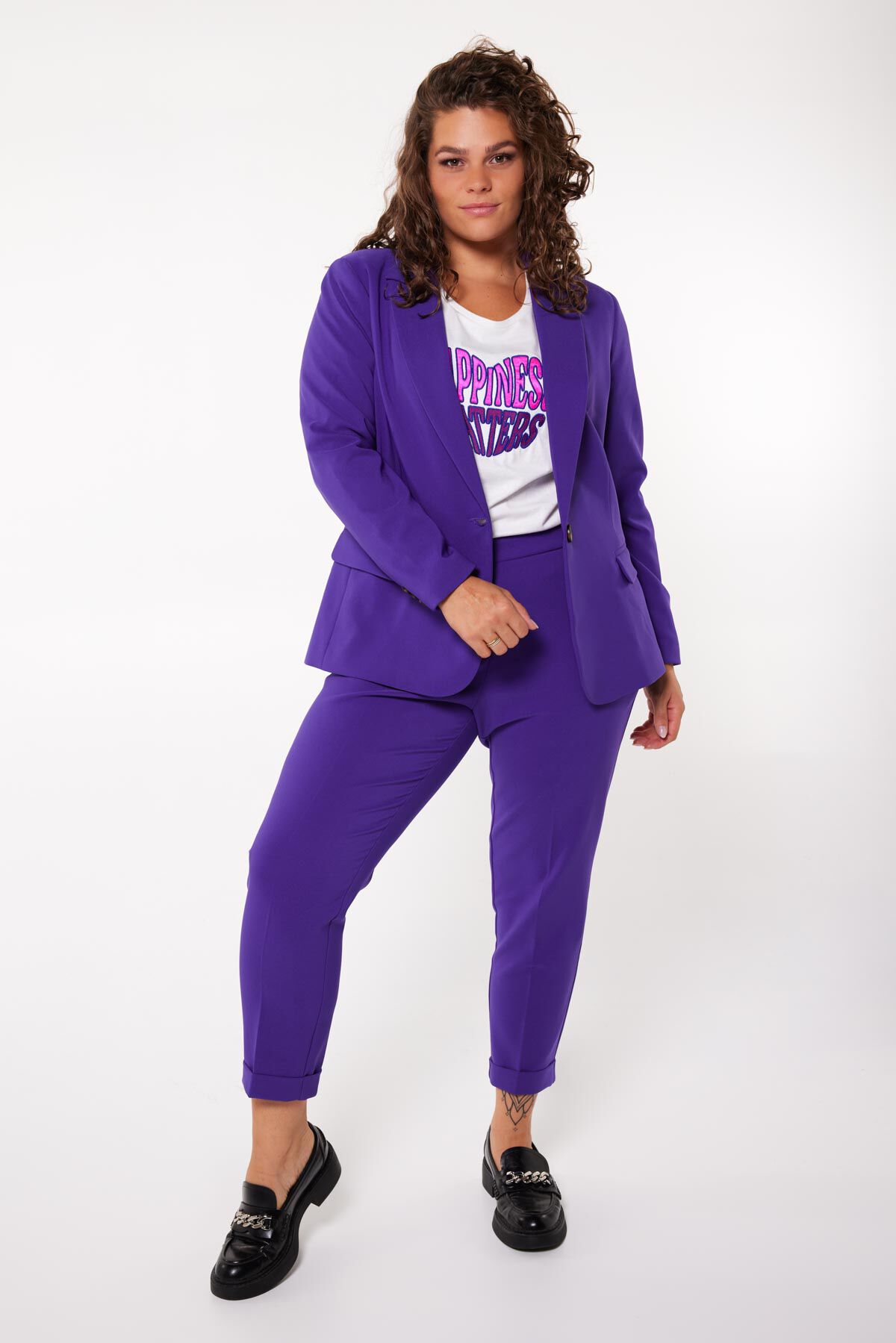 Paarse blazer dames deals