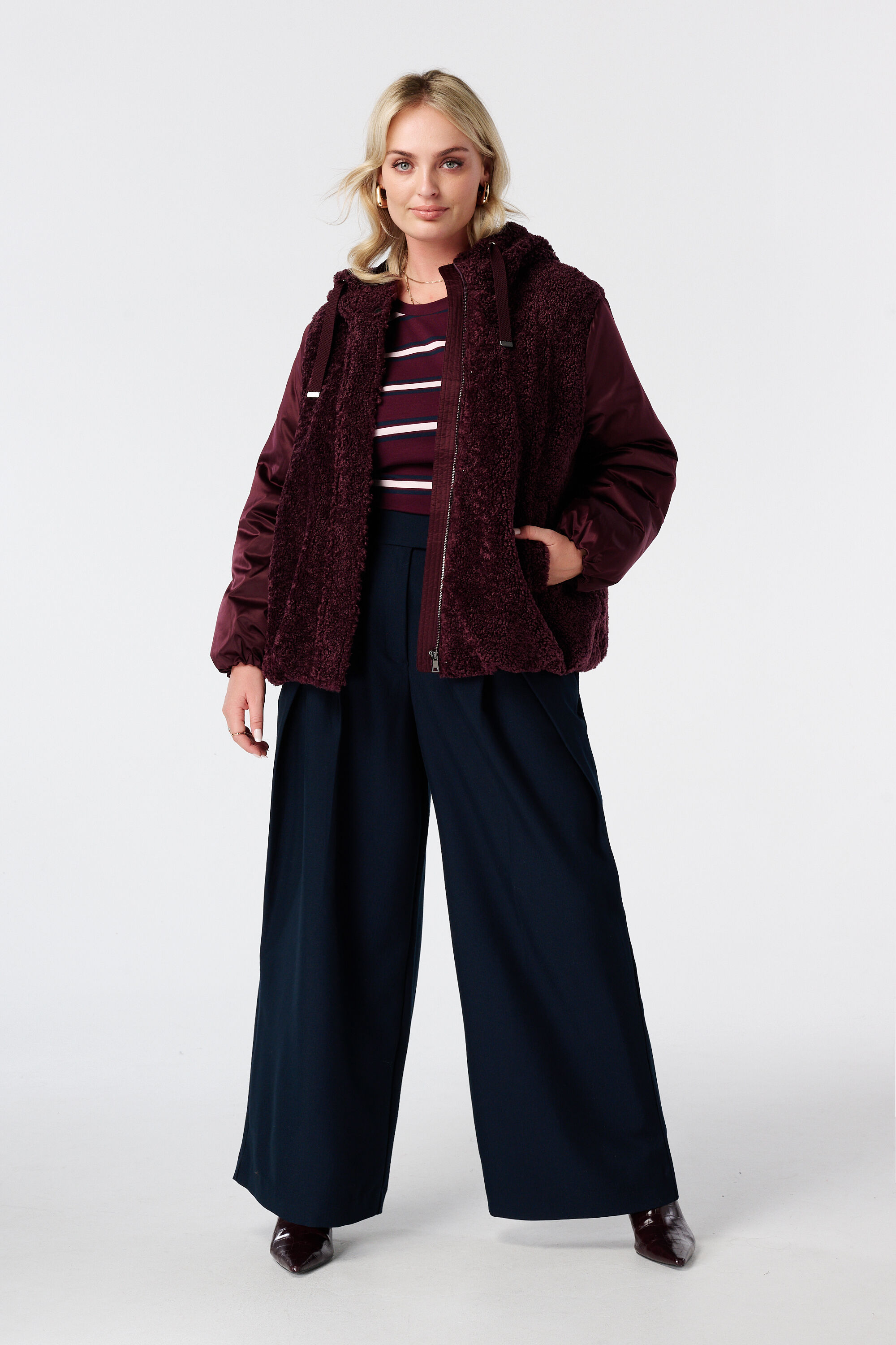 Baseball jacket met teddy image number 3
