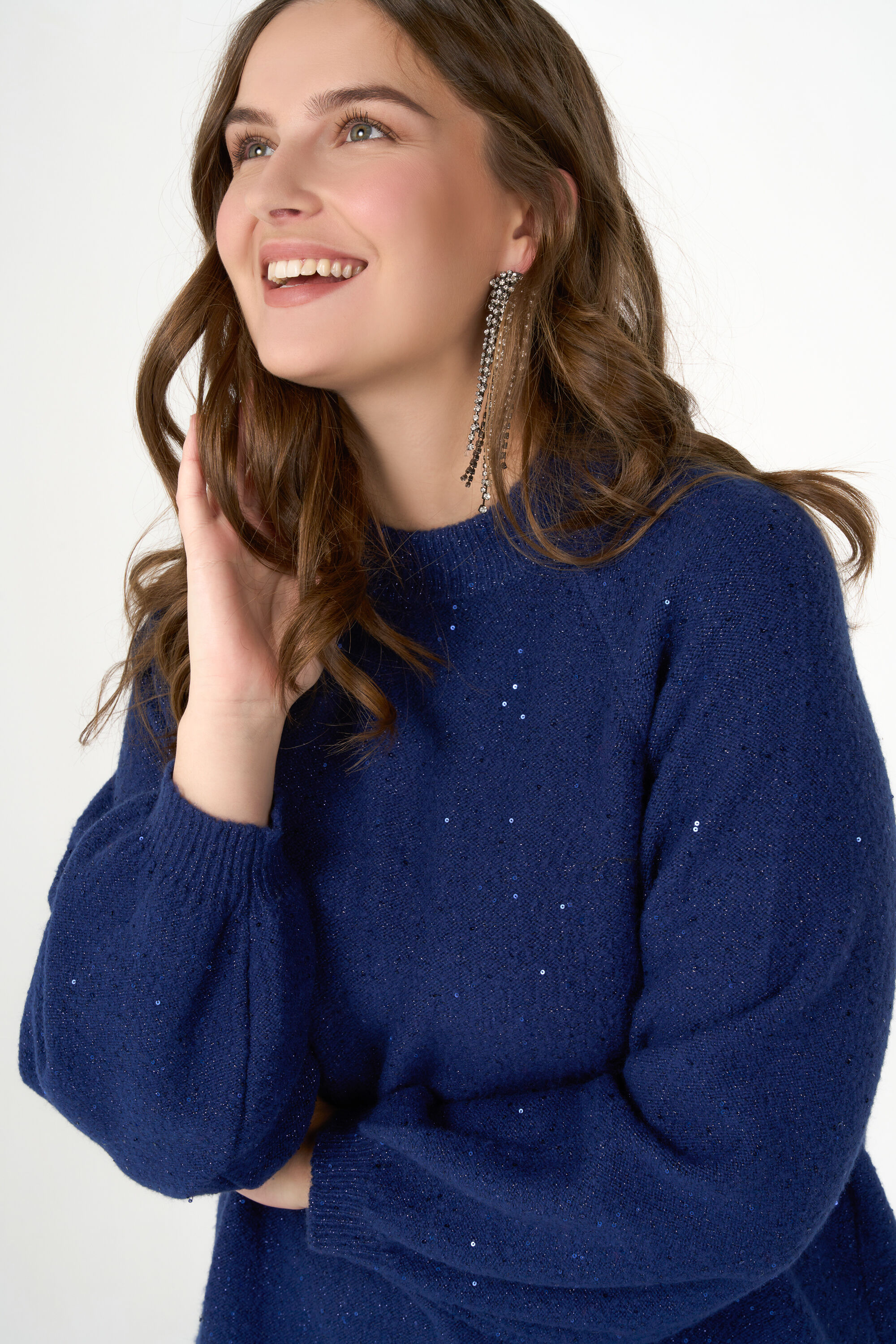 Gebreide jurk met glinsterende details image number 5