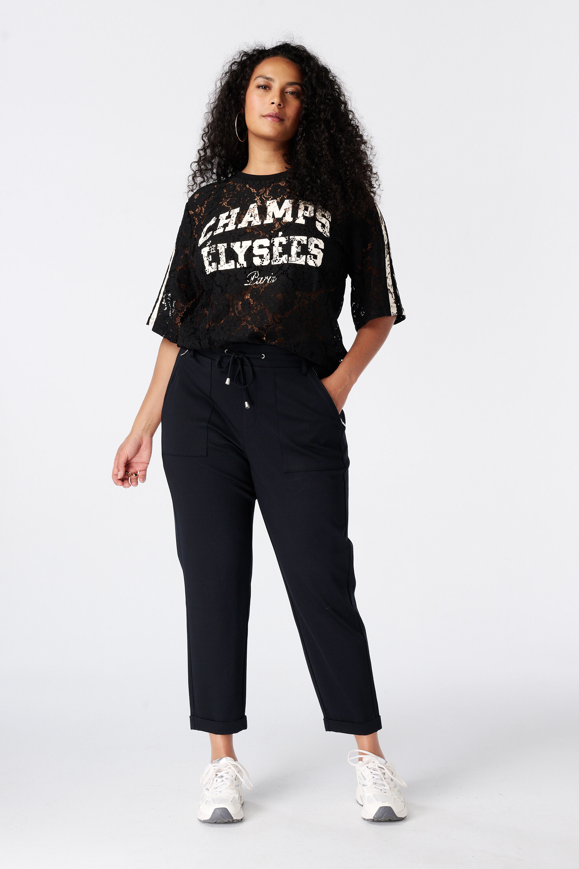 Tapered broek met elastische taille
